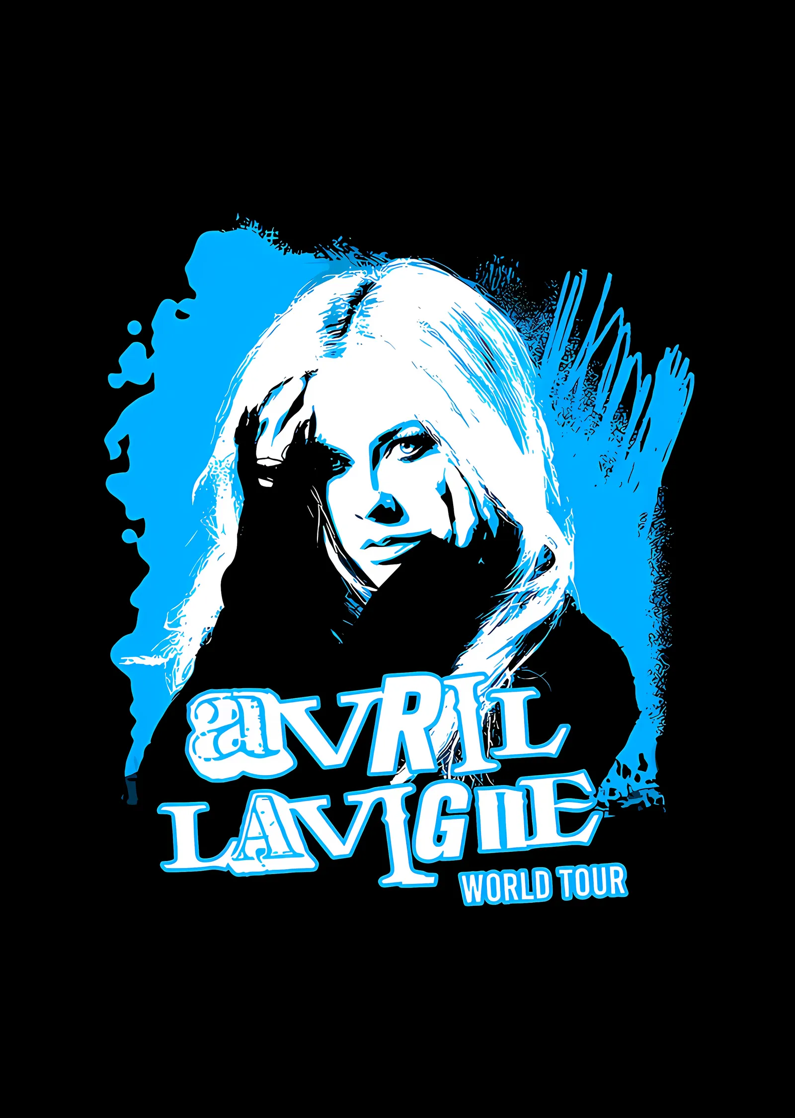 Avril Lavigne - Mavi Dünya Turnesi Afişi metal tablo