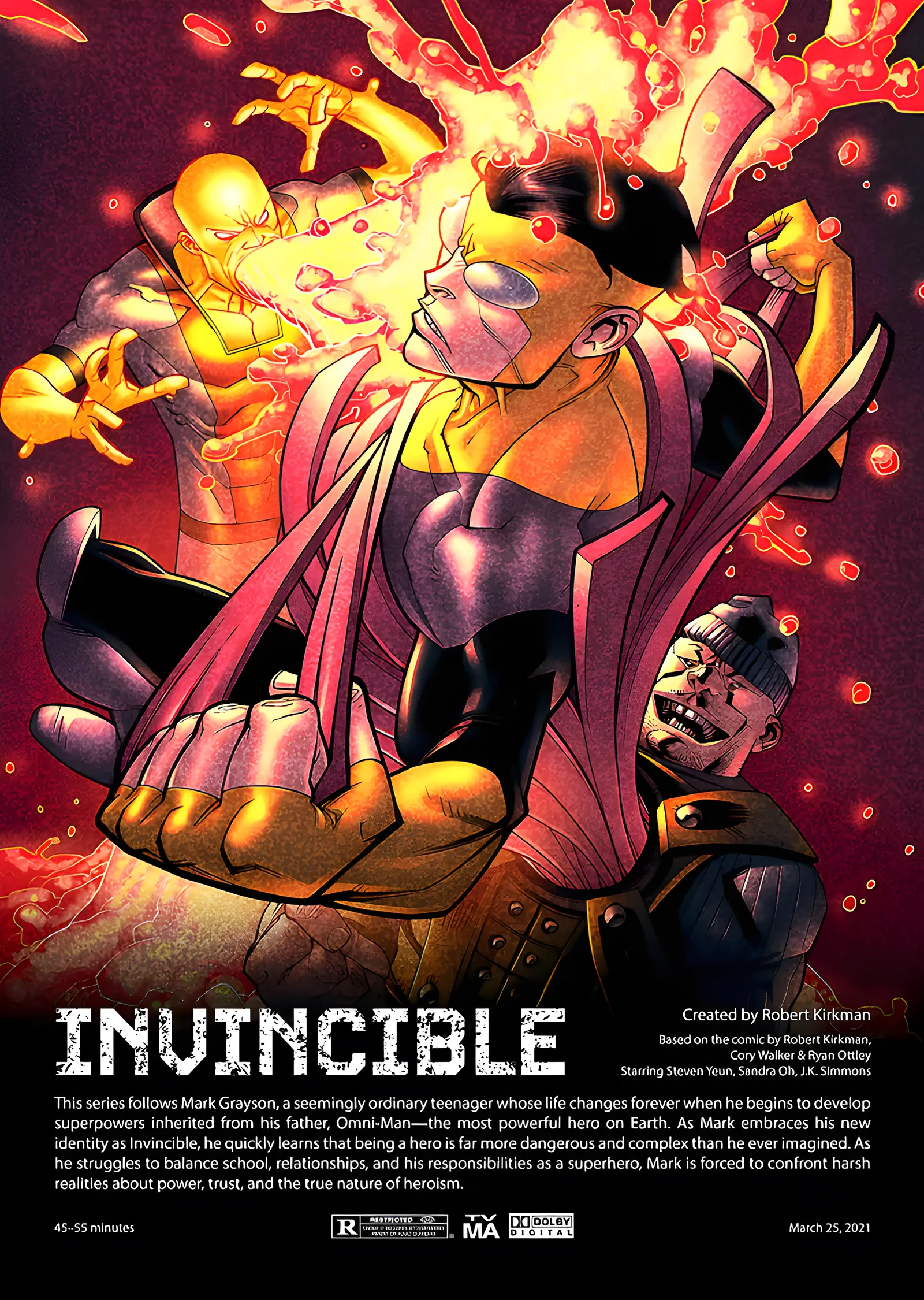 Invincible - Kızıl Dövüş Sahnesi metal tablo