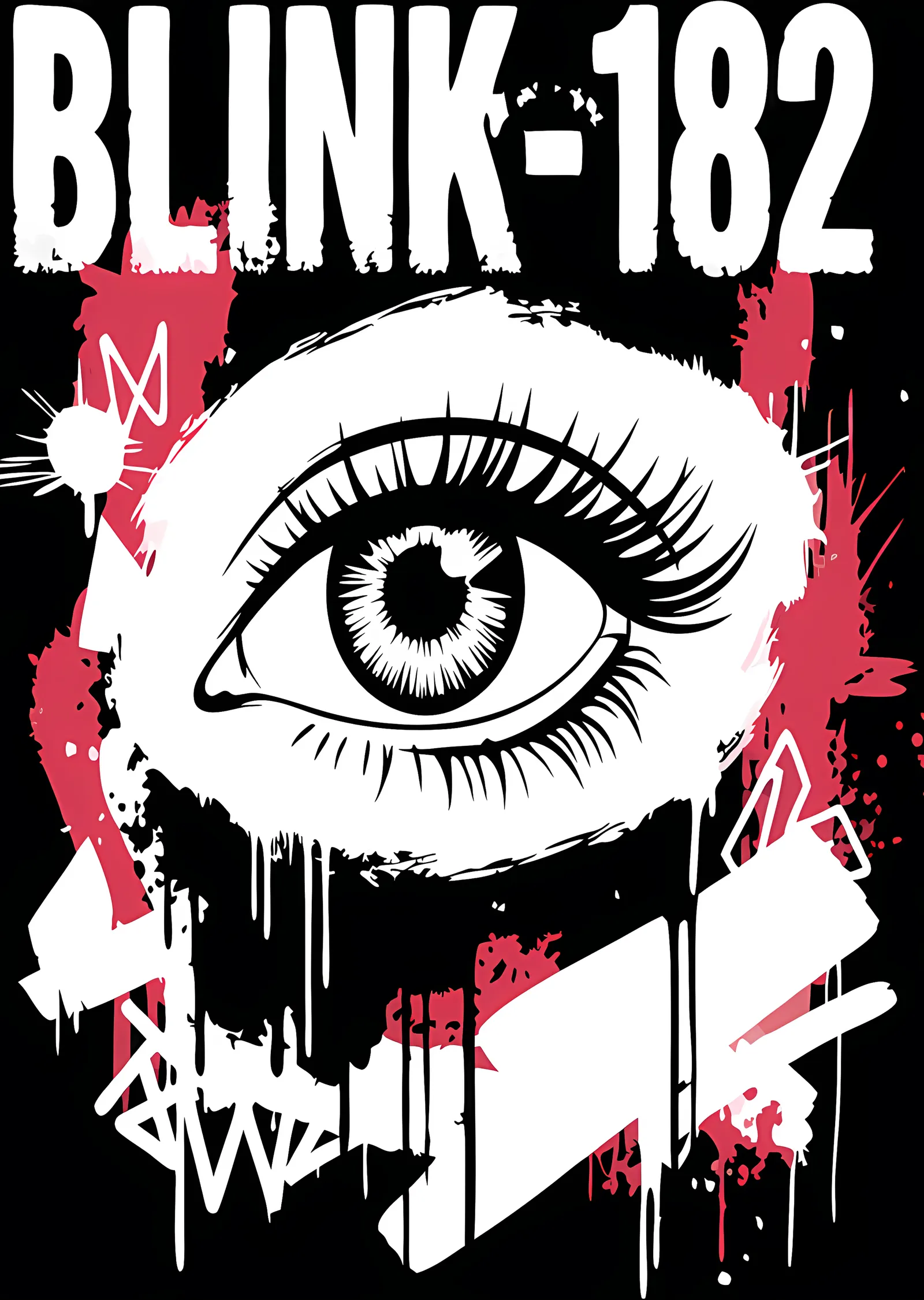 Blink-182 - Çizgisel Göz metal tablo