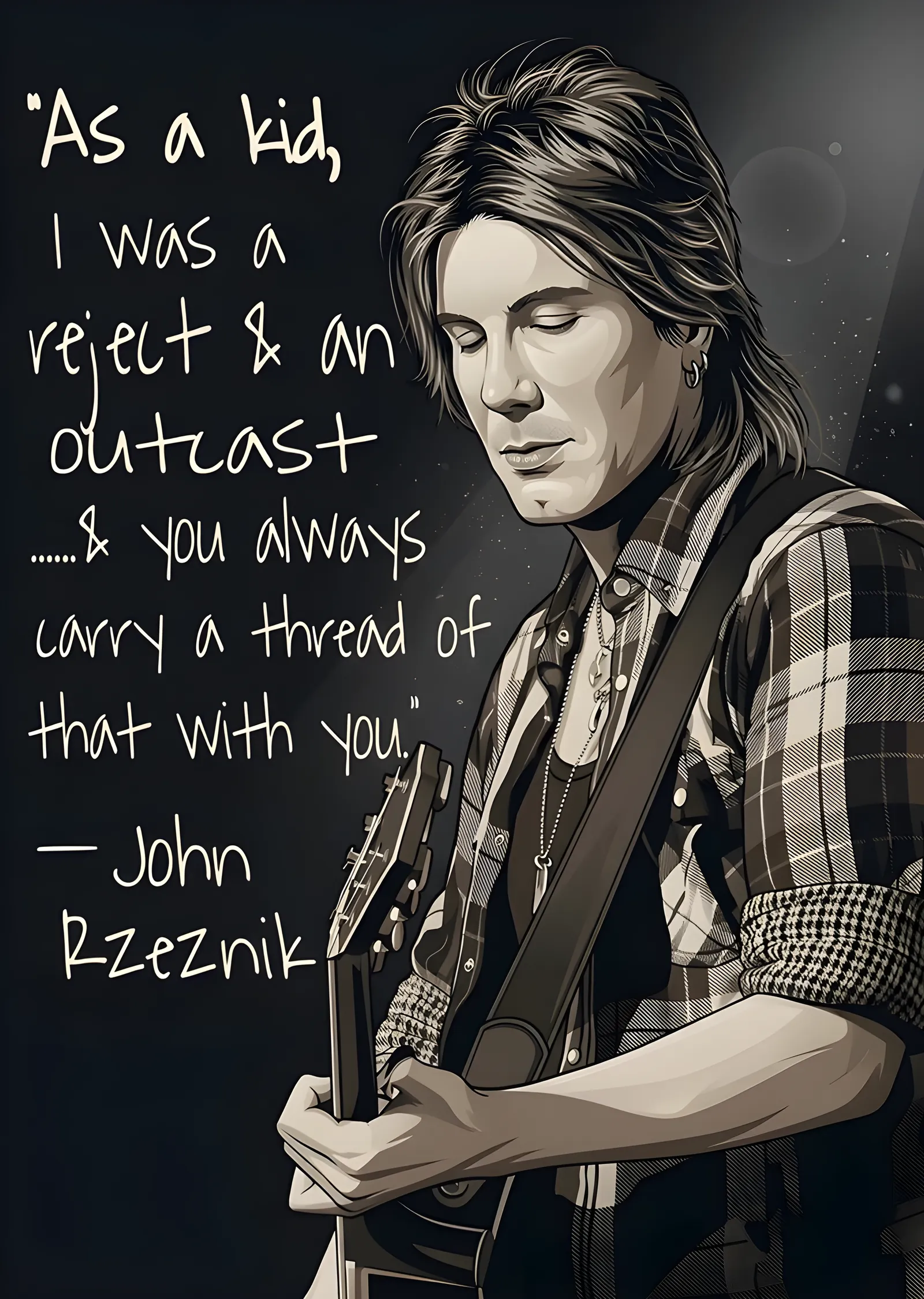 John Rzeznik - As a Kid I Was a Reject metal tablo