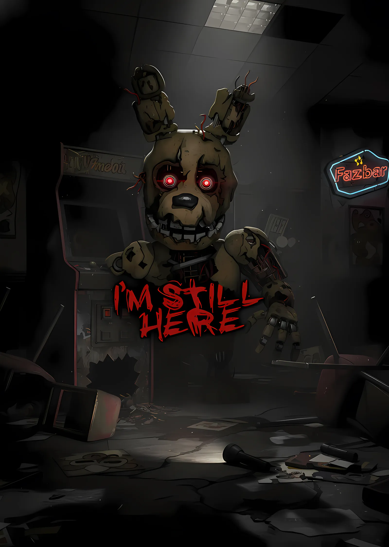 Five Nights at Freddy's - Springtrap I'm Still Here metal tablo