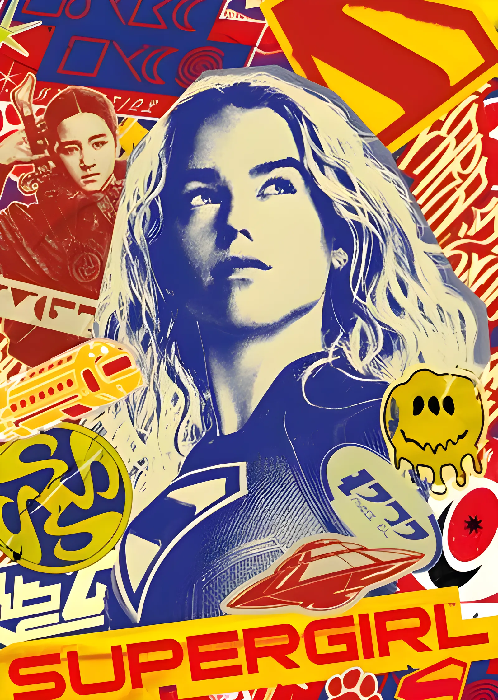 Supergirl: Rozet Kolajı metal tablo
