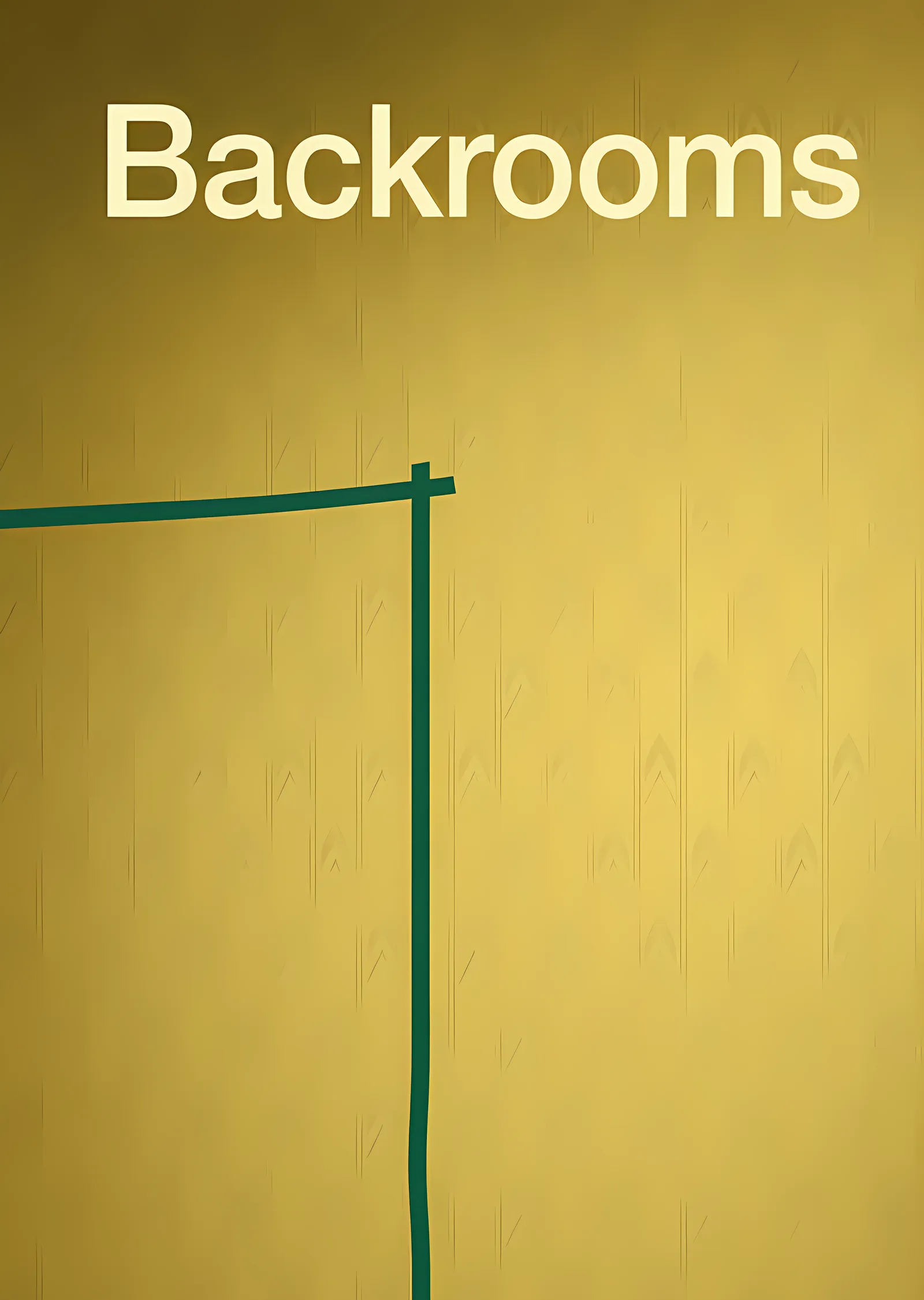 Backrooms - Yeşil Boru ve Sarı Duvar metal tablo