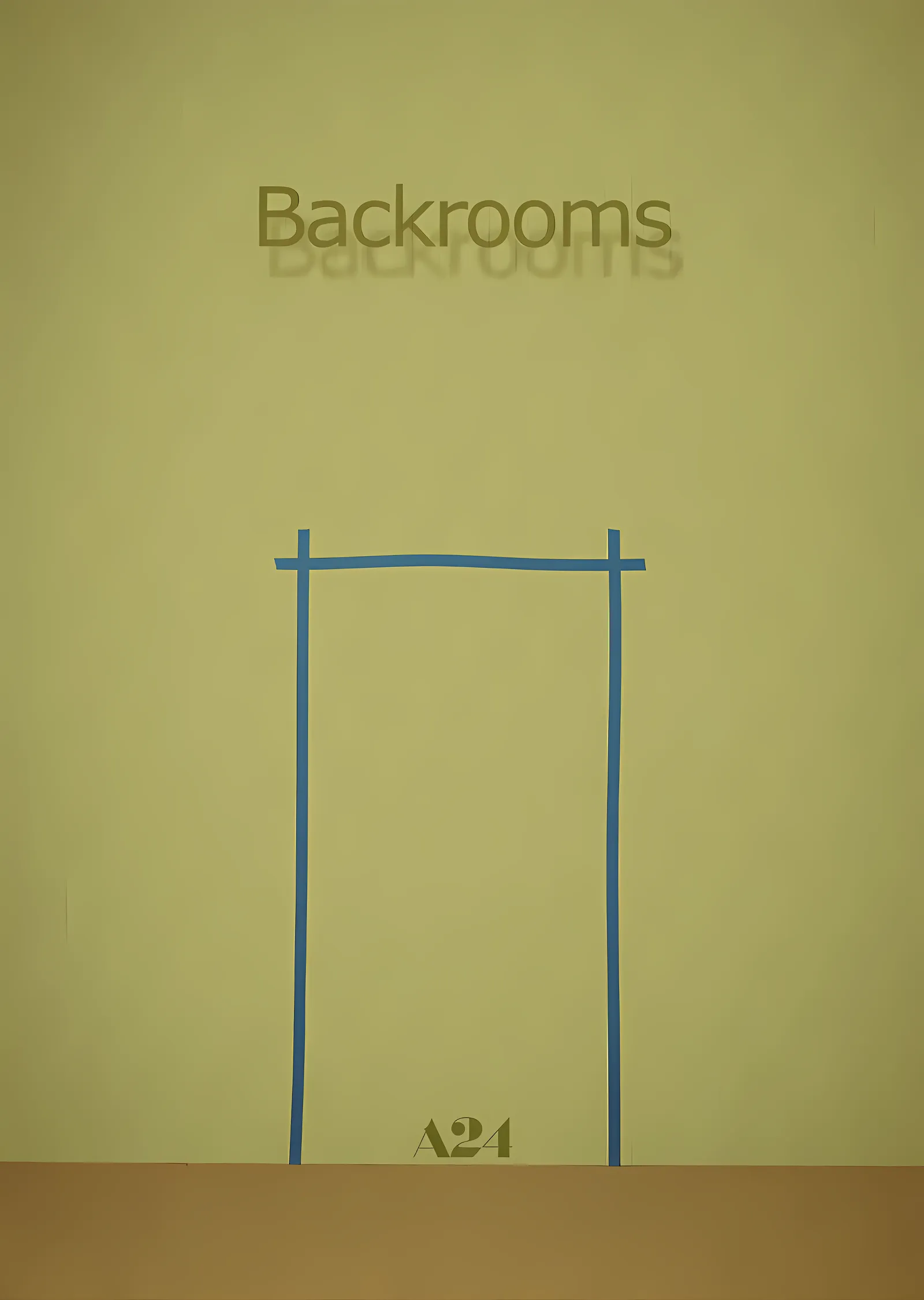 Backrooms - Mavi Çerçeve metal tablo