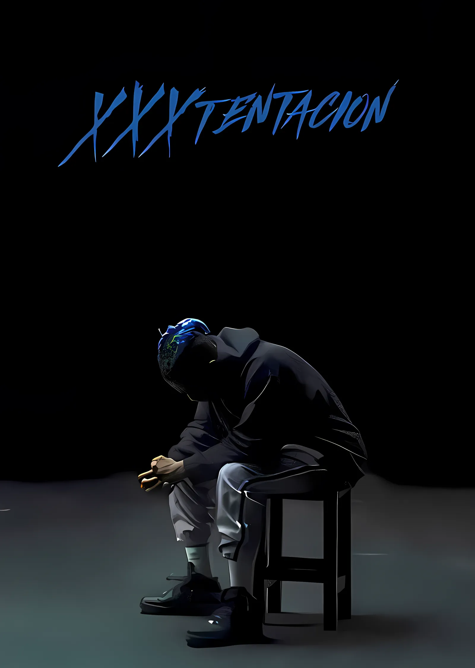 XXXTentacion - Sahnede Yalnız Tabure metal tablo