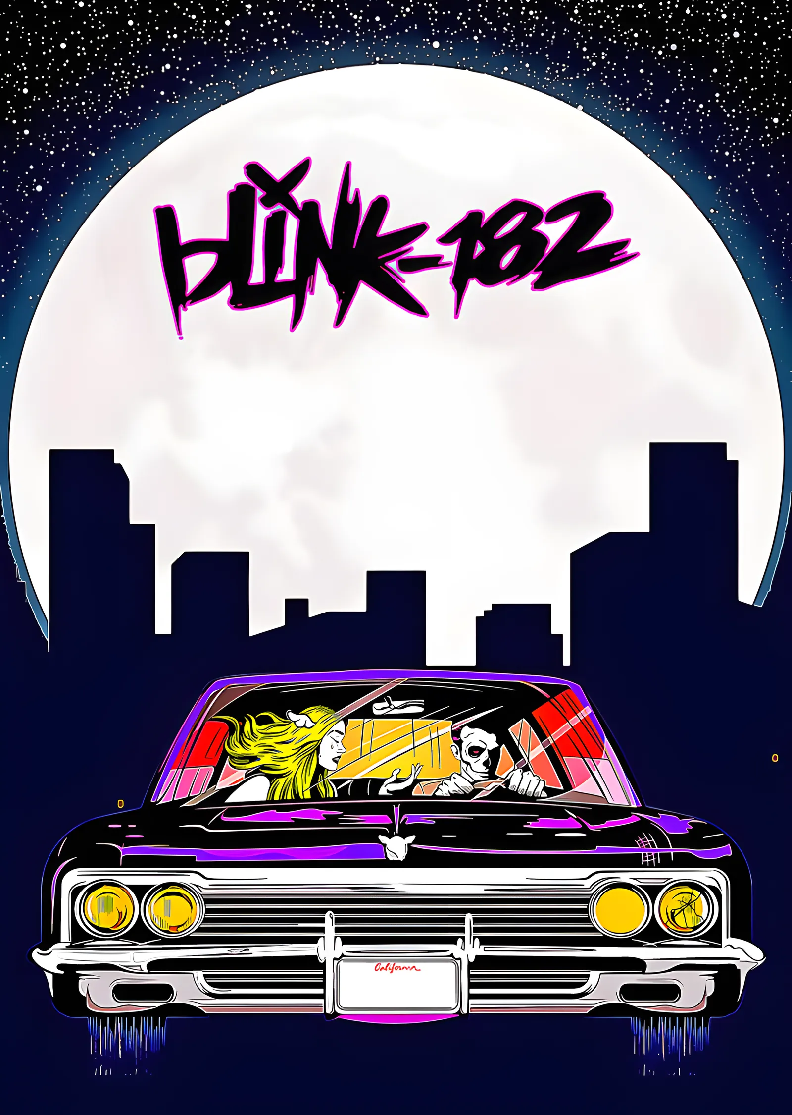 Blink-182 - Dolunayda Chevrolet metal tablo