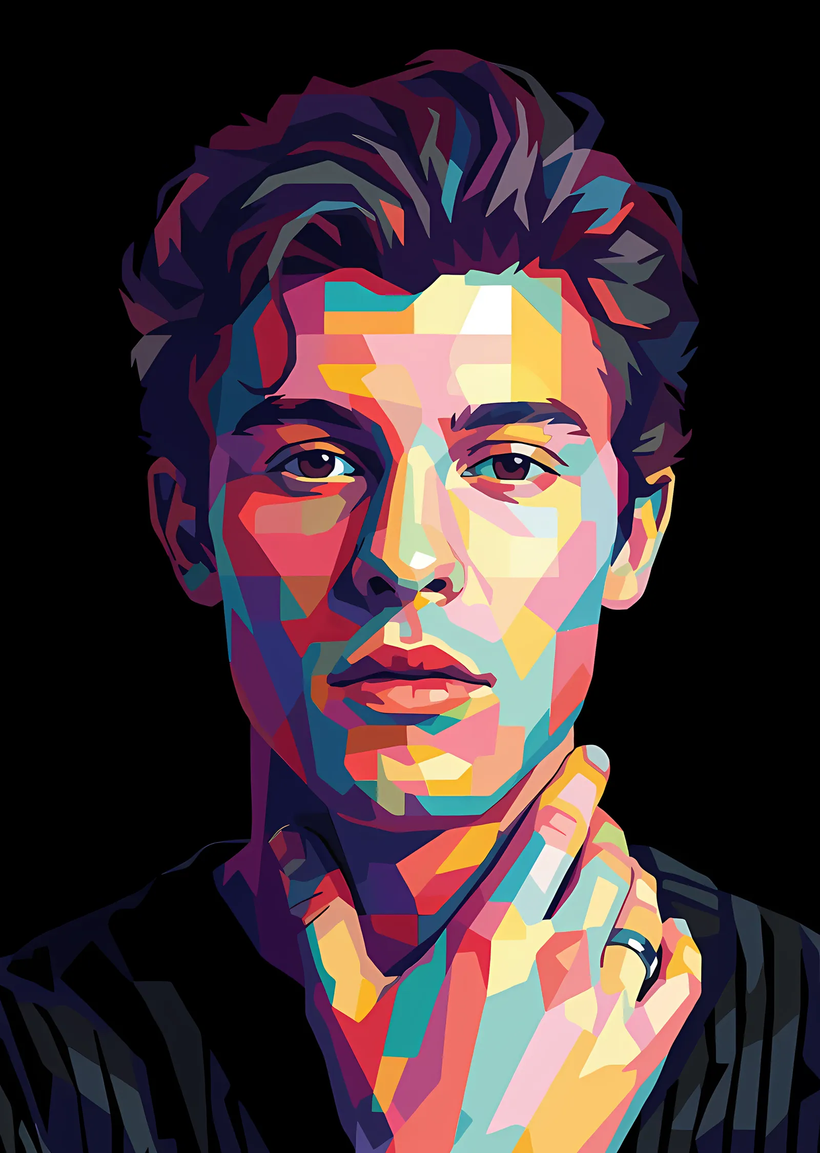 Shawn Mendes - Pastel Renk Blokları metal tablo