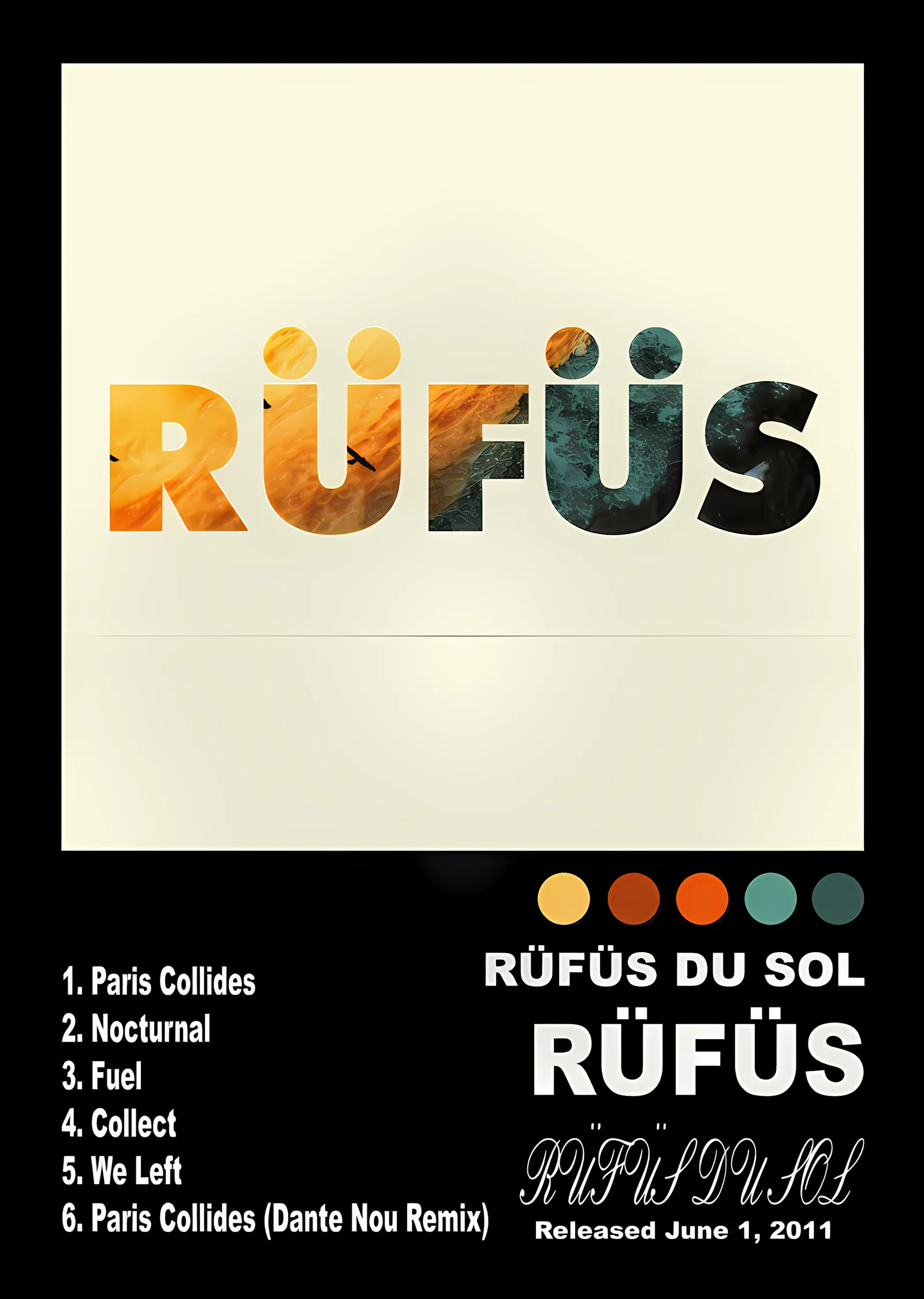RÜFÜS DU SOL - RÜFÜS metal tablo