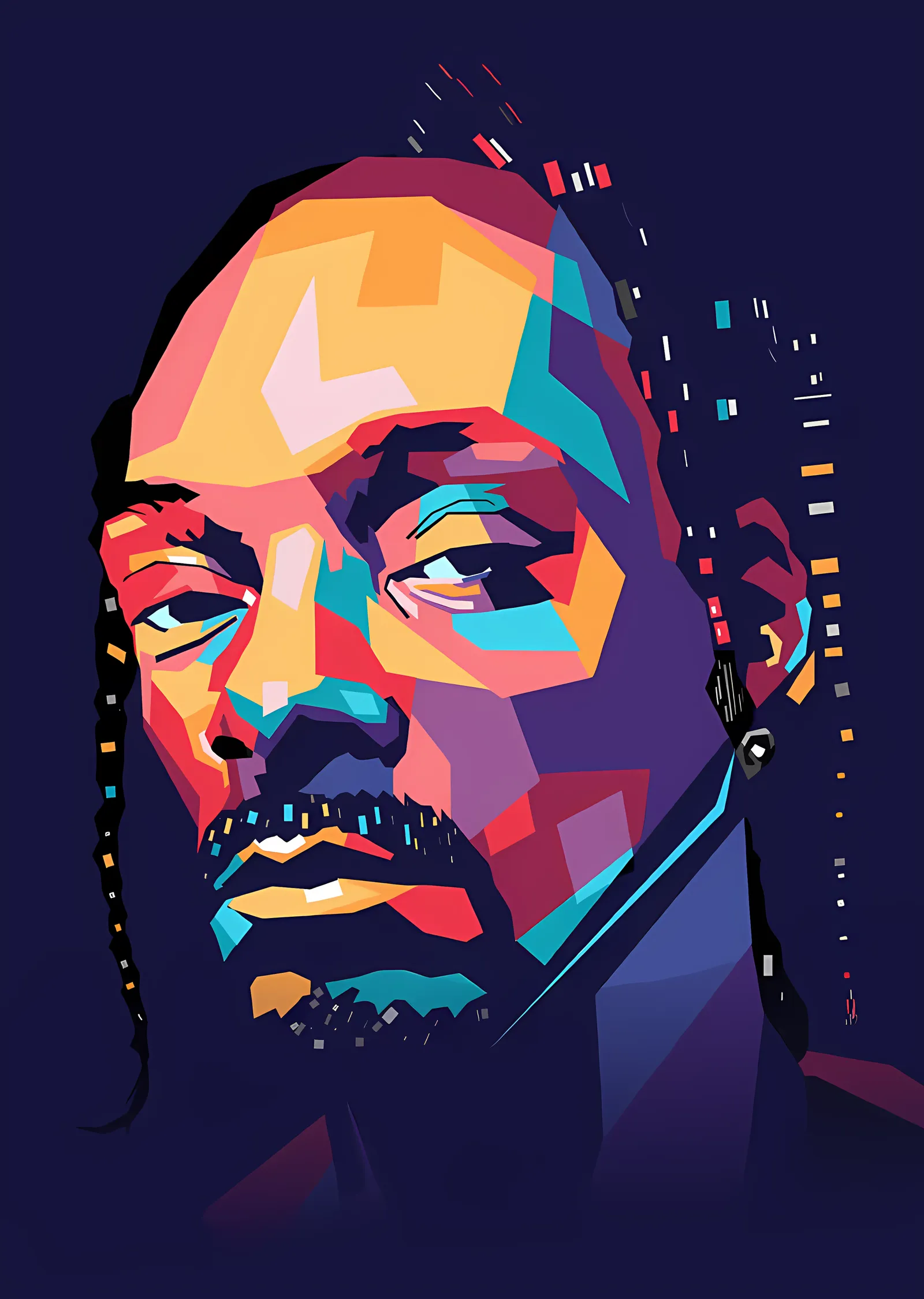 Snoop Dogg - Turuncu Mavi Pop Art metal tablo