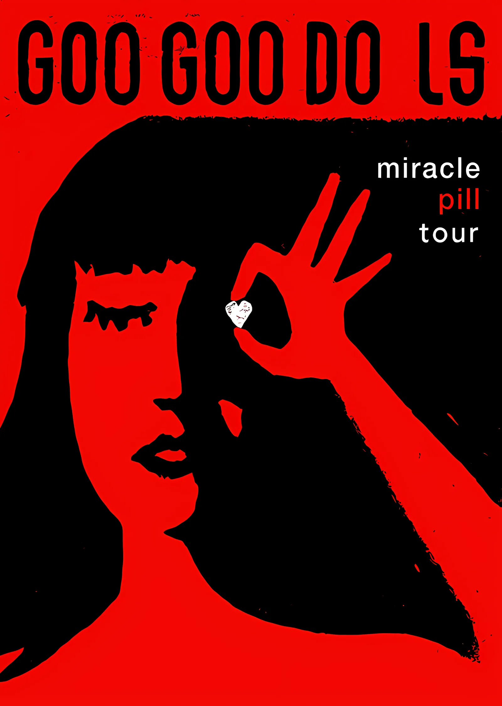 Goo Goo Dolls - Miracle Pill Tour Afişi metal tablo