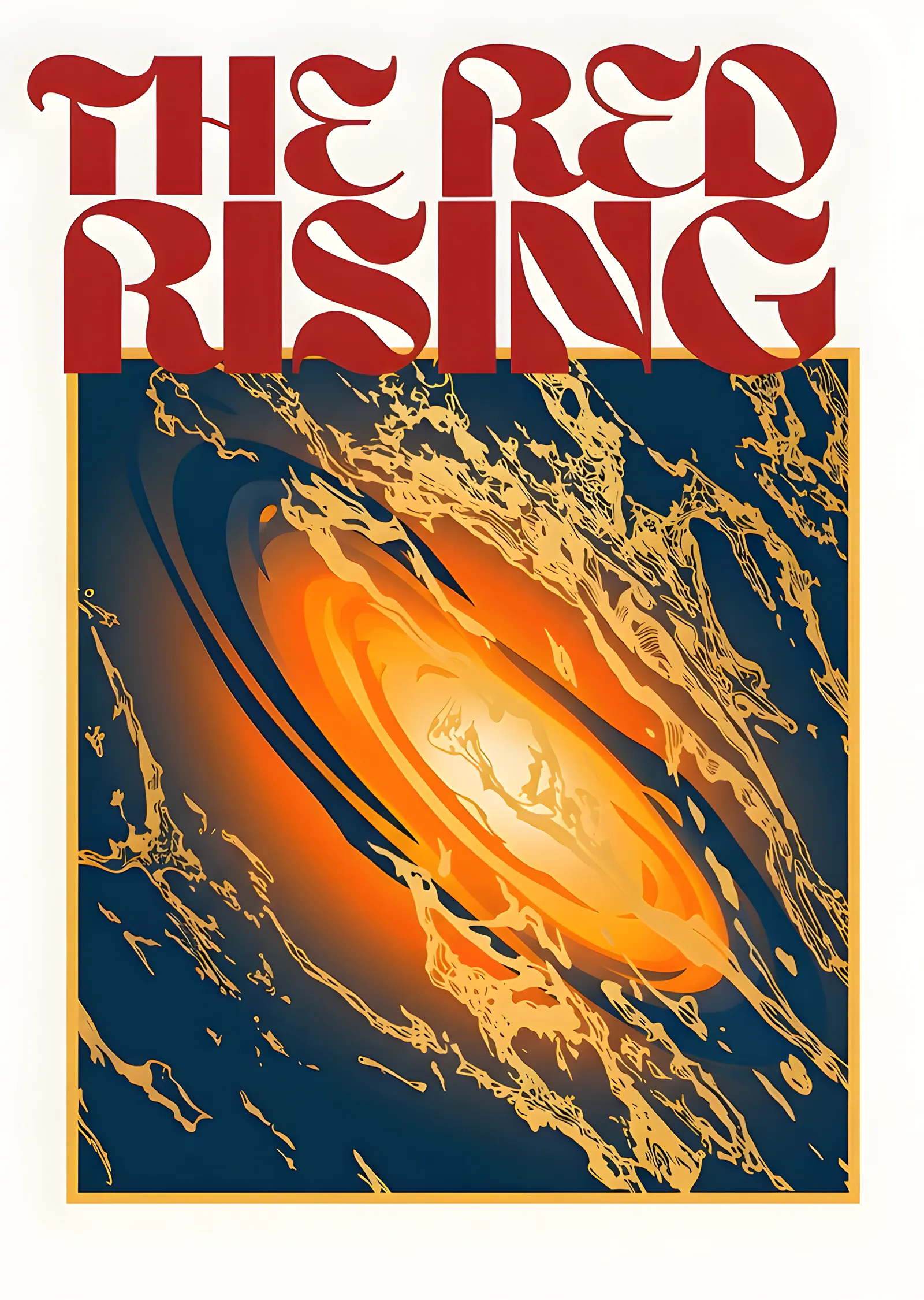 The Red Rising - Altın Girdap metal tablo