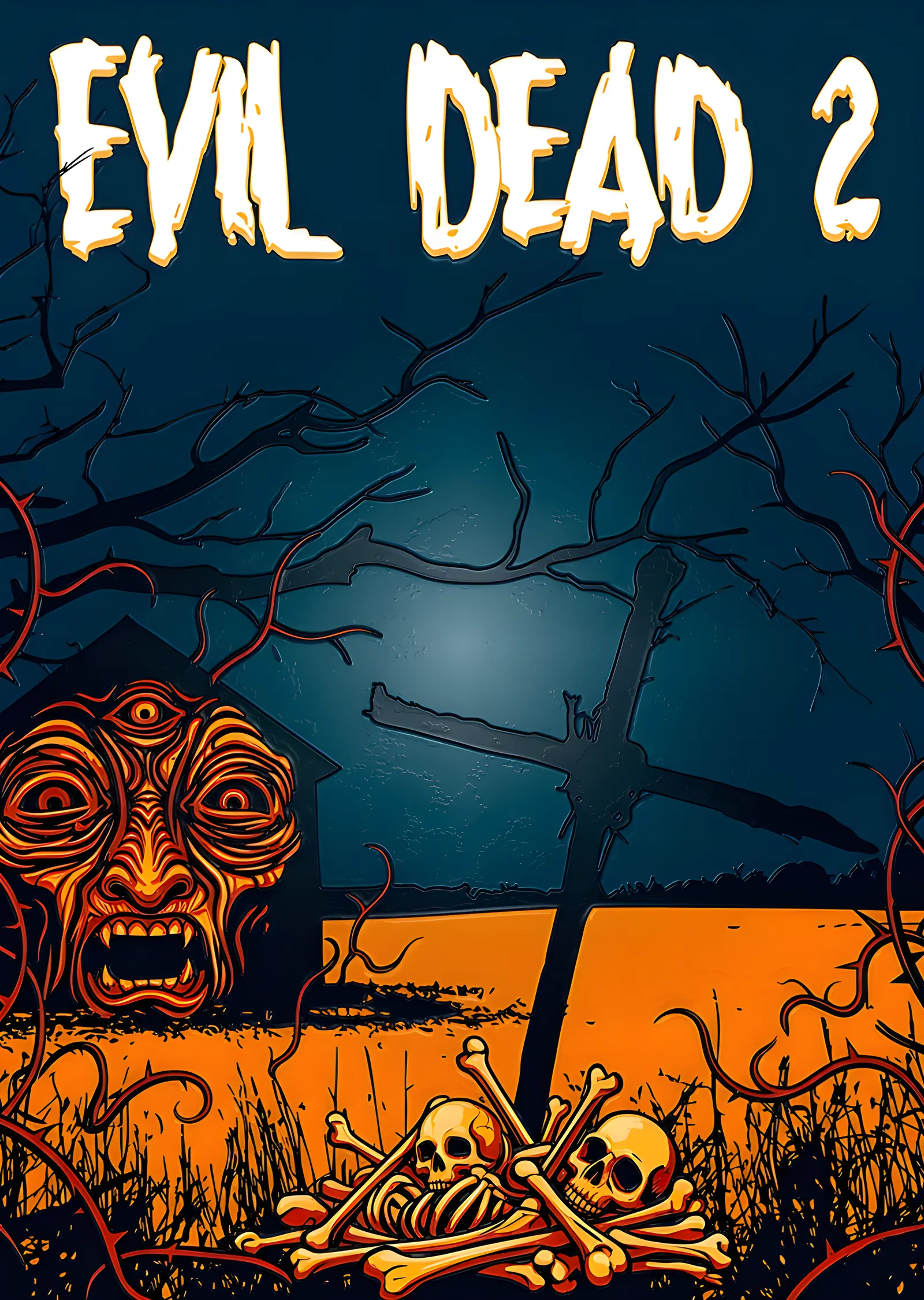 Evil Dead 2 - Mezarlıkta Kötü Ruh metal tablo