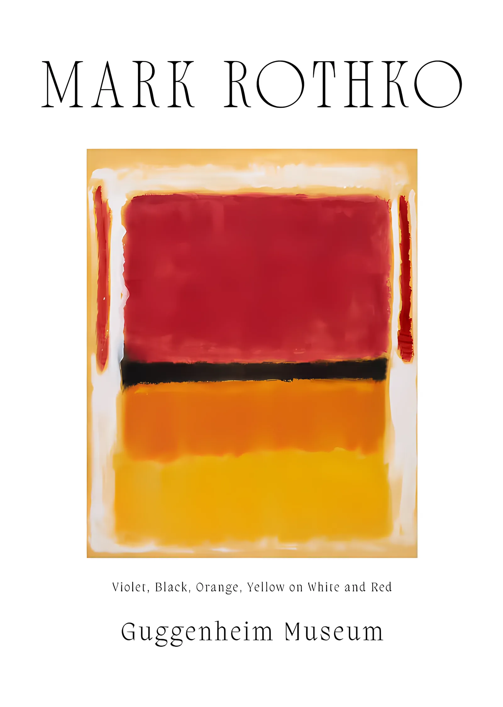 Mark Rothko - Guggenheim Sergisi metal tablo