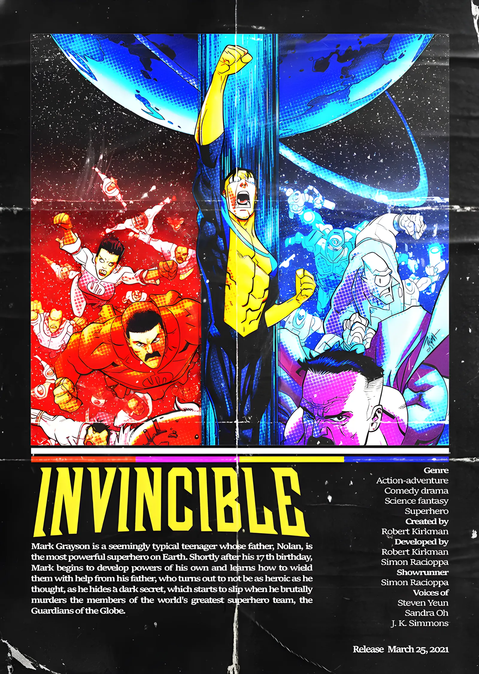 Invincible - Mavi Dünya Zaferi metal tablo