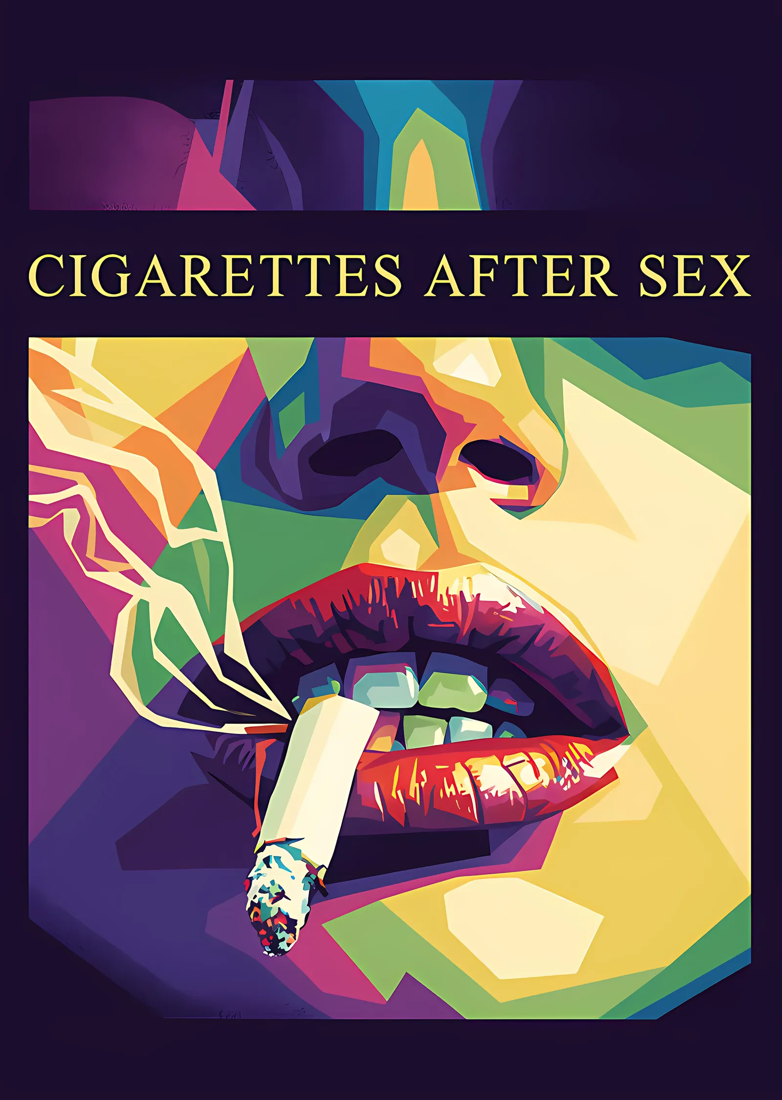 Cigarettes After Sex - Pop Art Dudaklar metal tablo