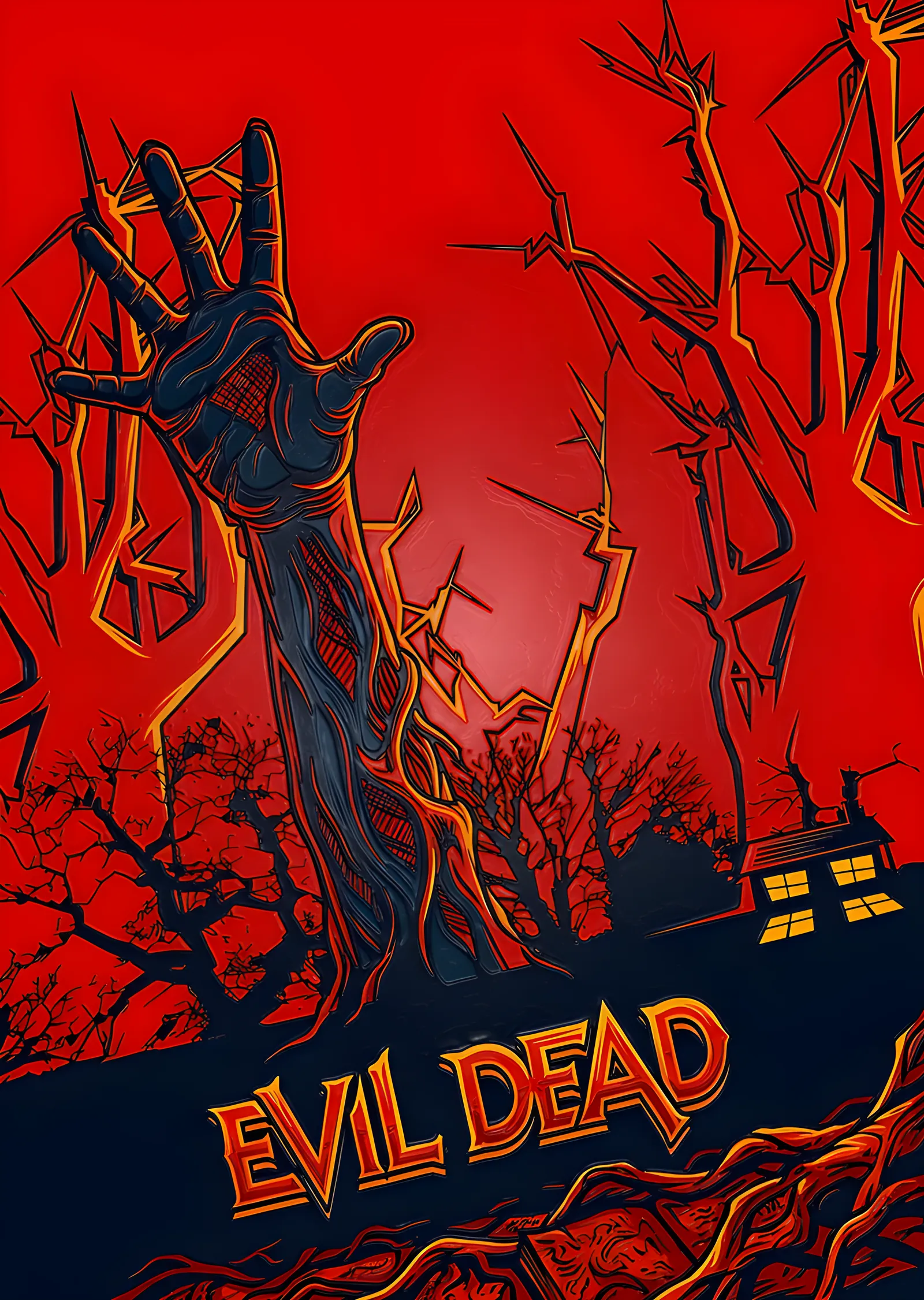 Evil Dead - Kızıl Gecede Uzanan El metal tablo