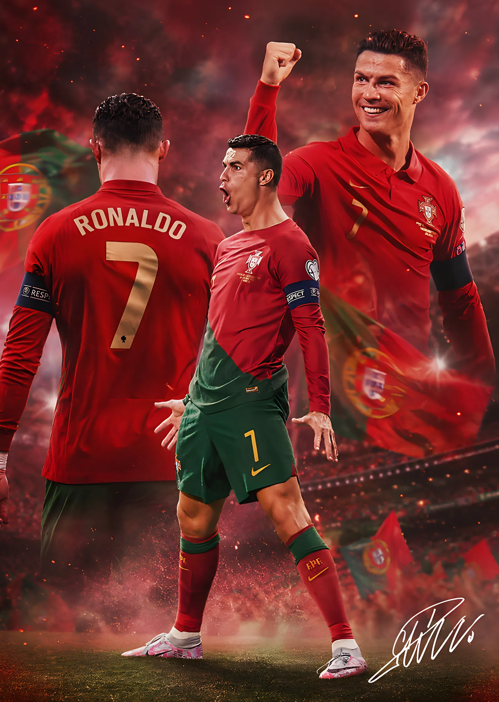 Cristiano Ronaldo - Portekiz metal tablo