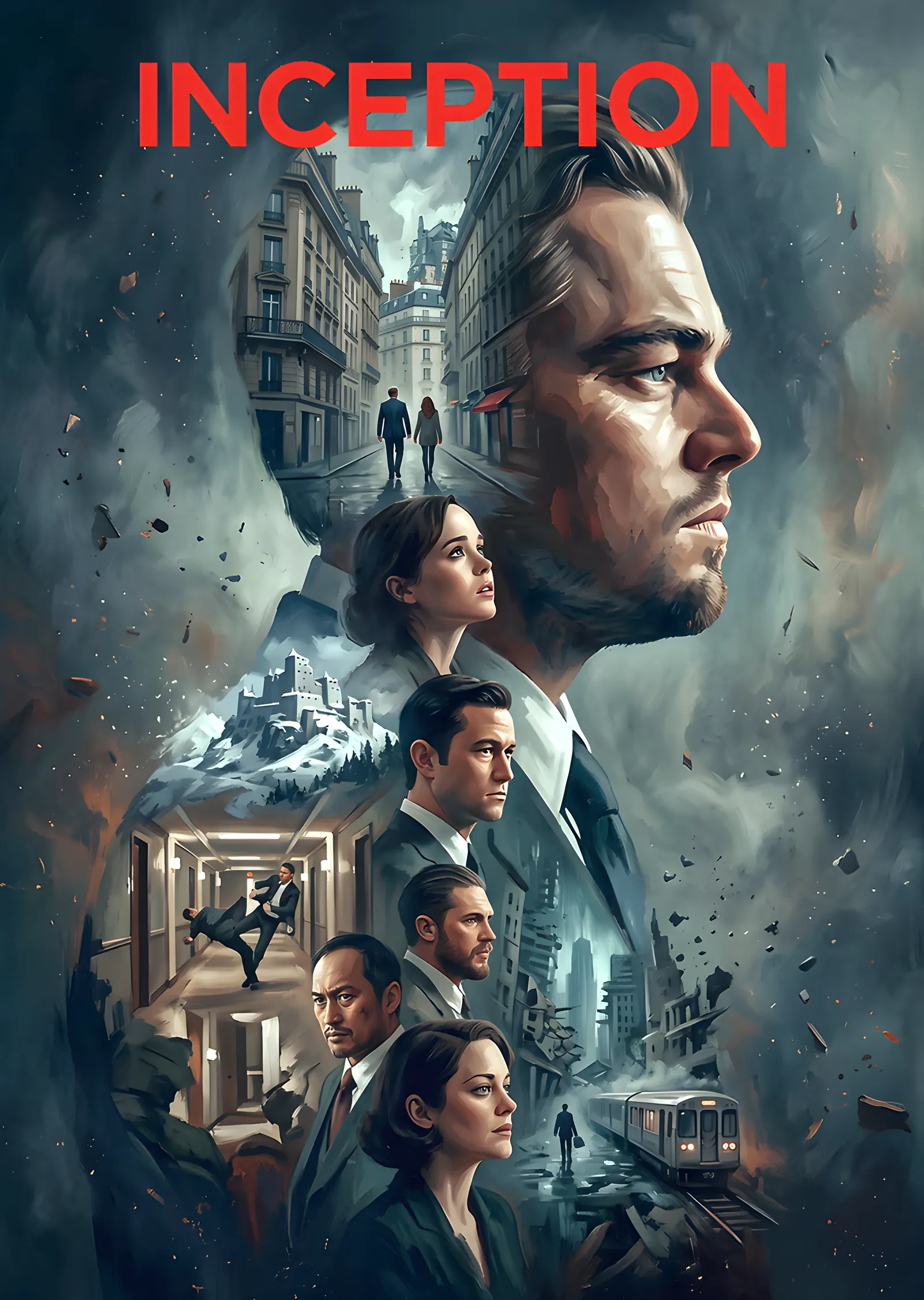 Inception - Karakter Afişi metal tablo