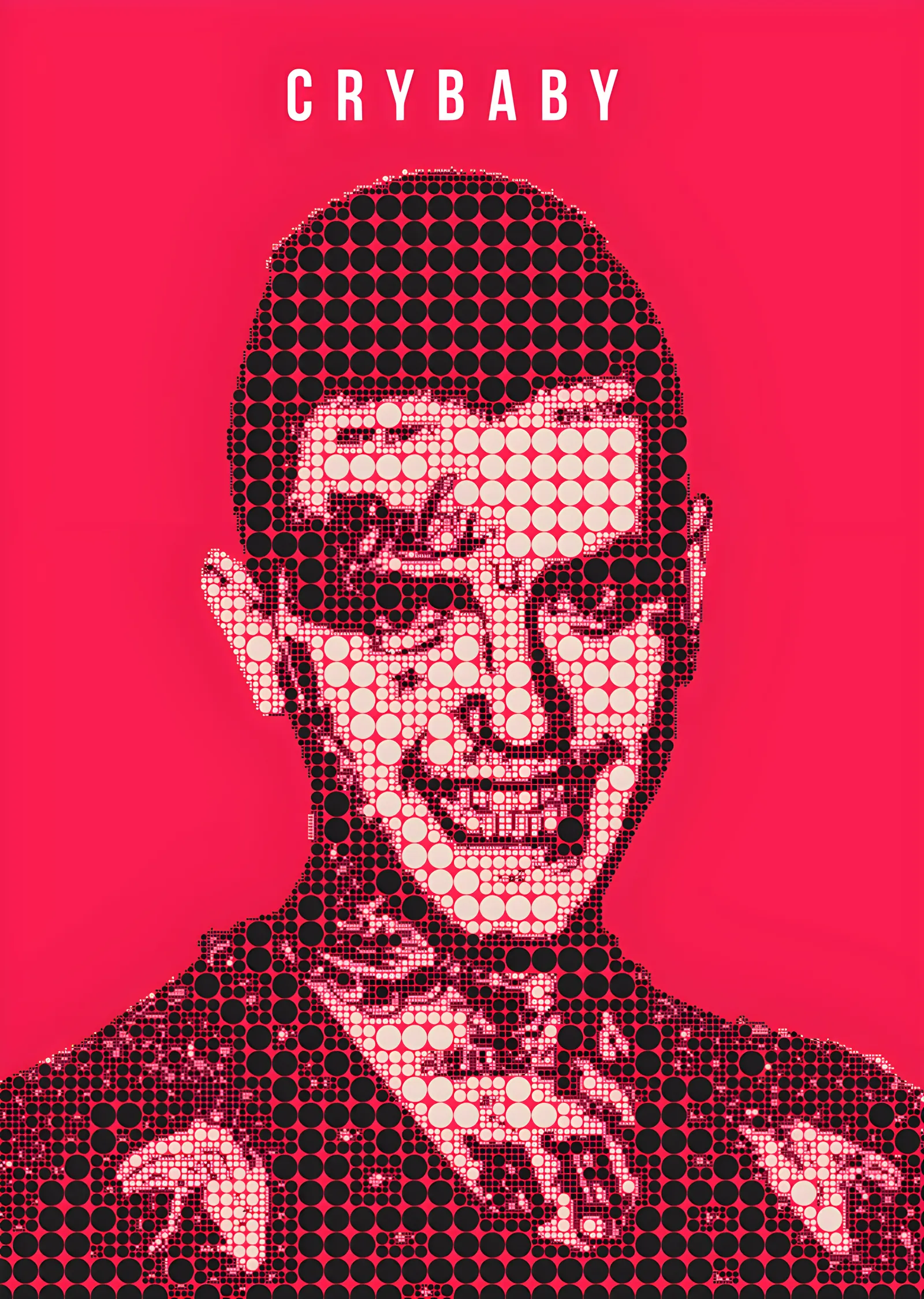 Lil Peep - Crybaby Halftone Portre metal tablo