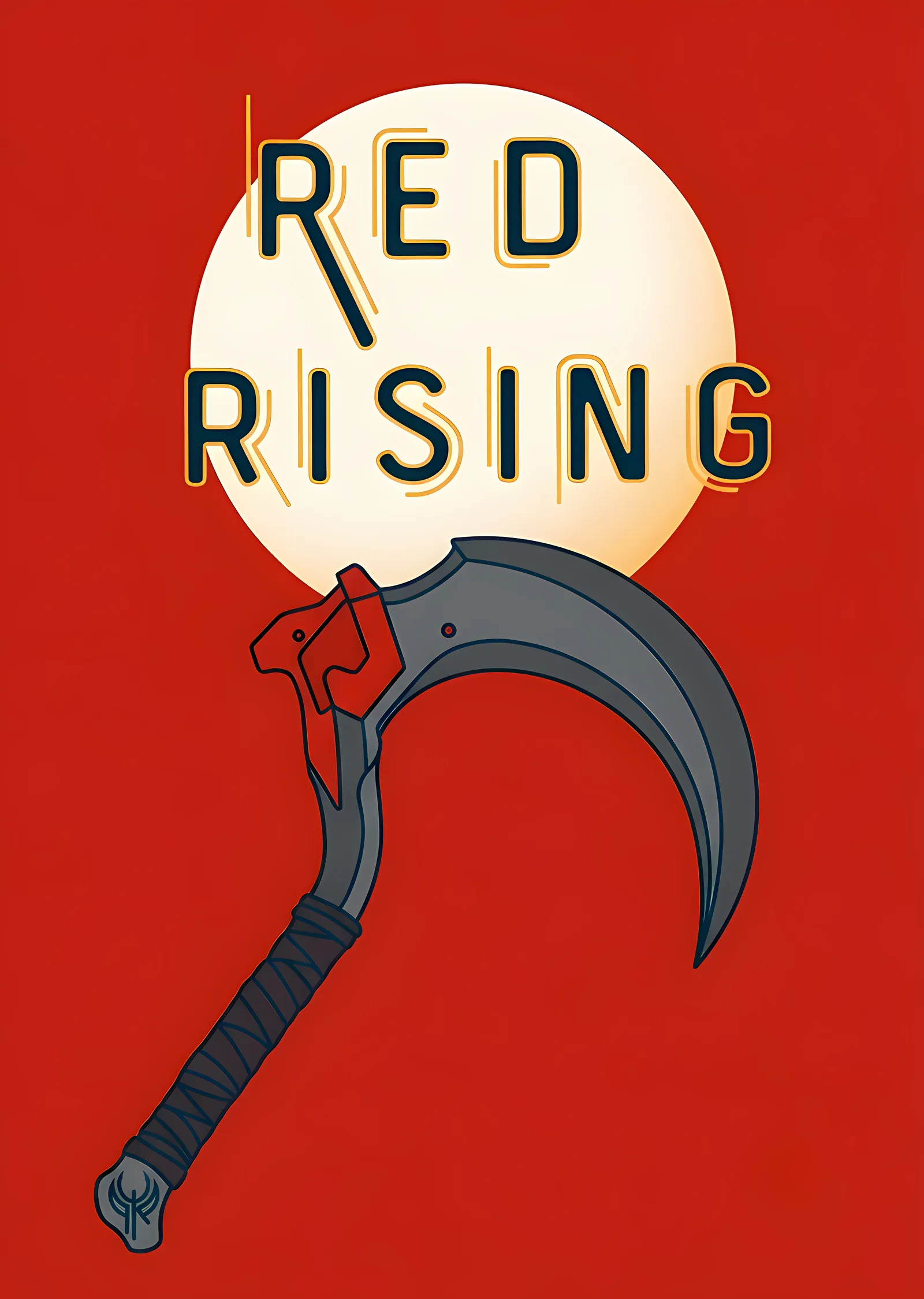 Red Rising - Orak ve Beyaz Güneş metal tablo