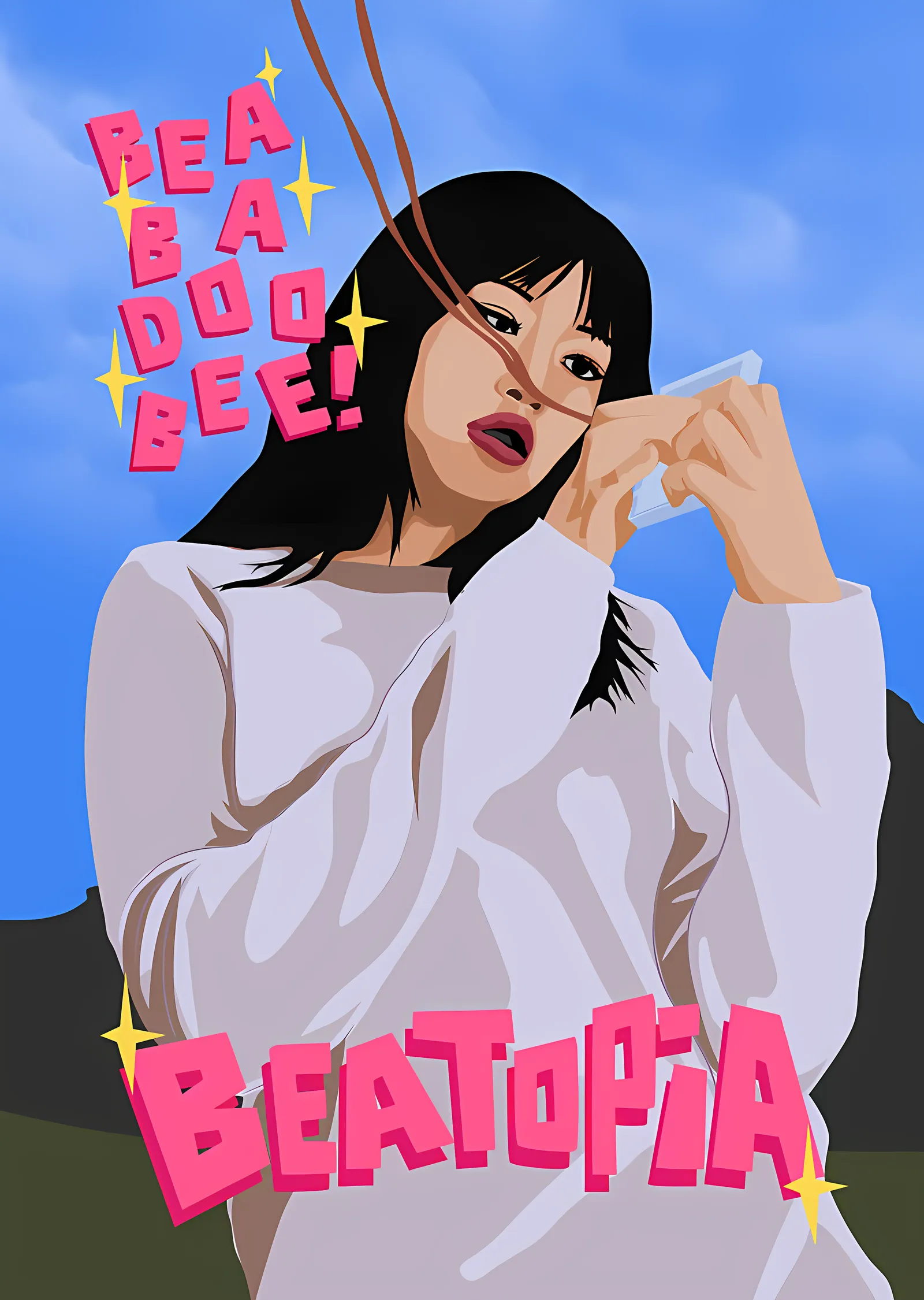 beabadoobee - Beatopia İllüstrasyon metal tablo
