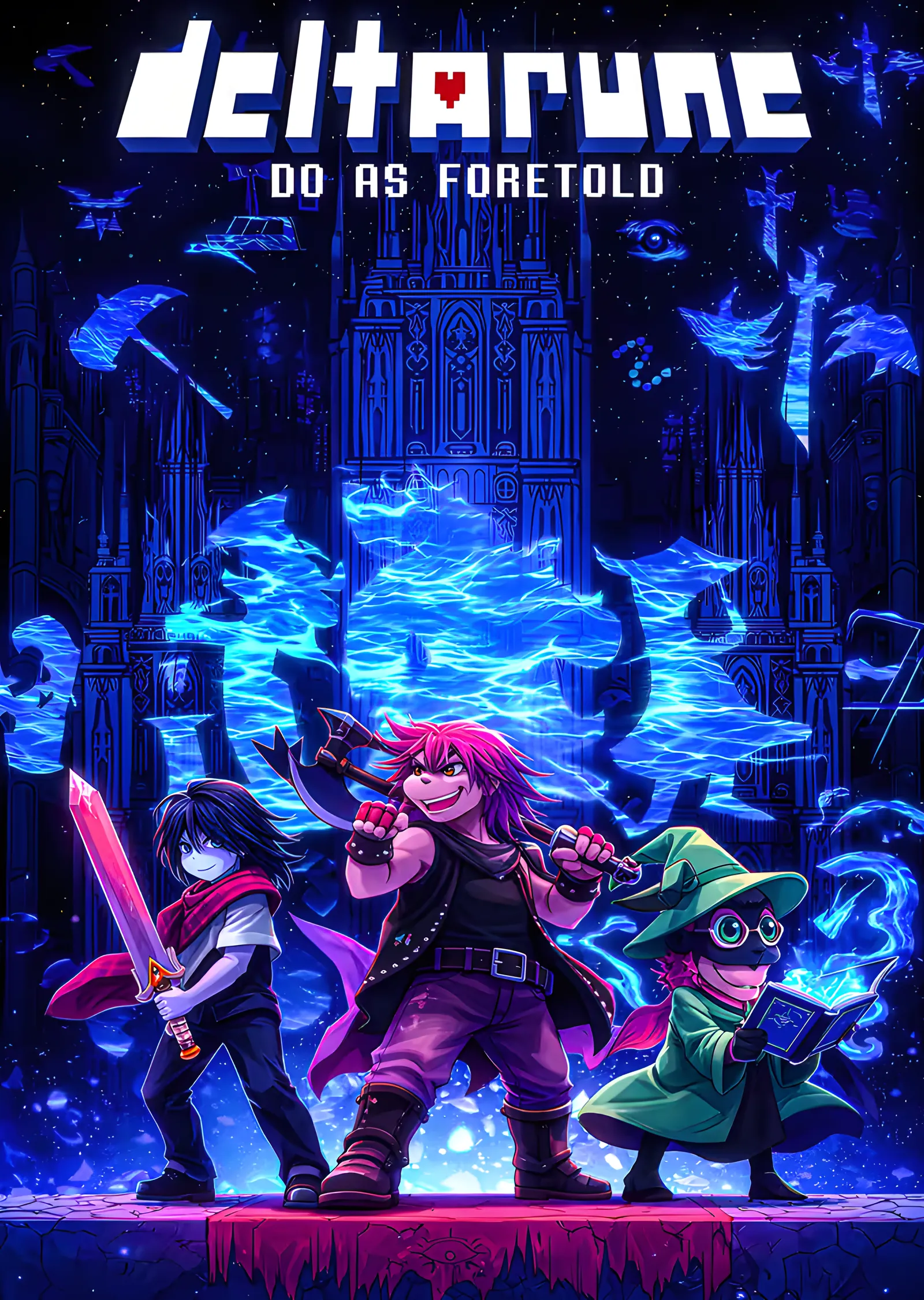 Deltarune - Do As Foretold Savaş Karesi metal tablo