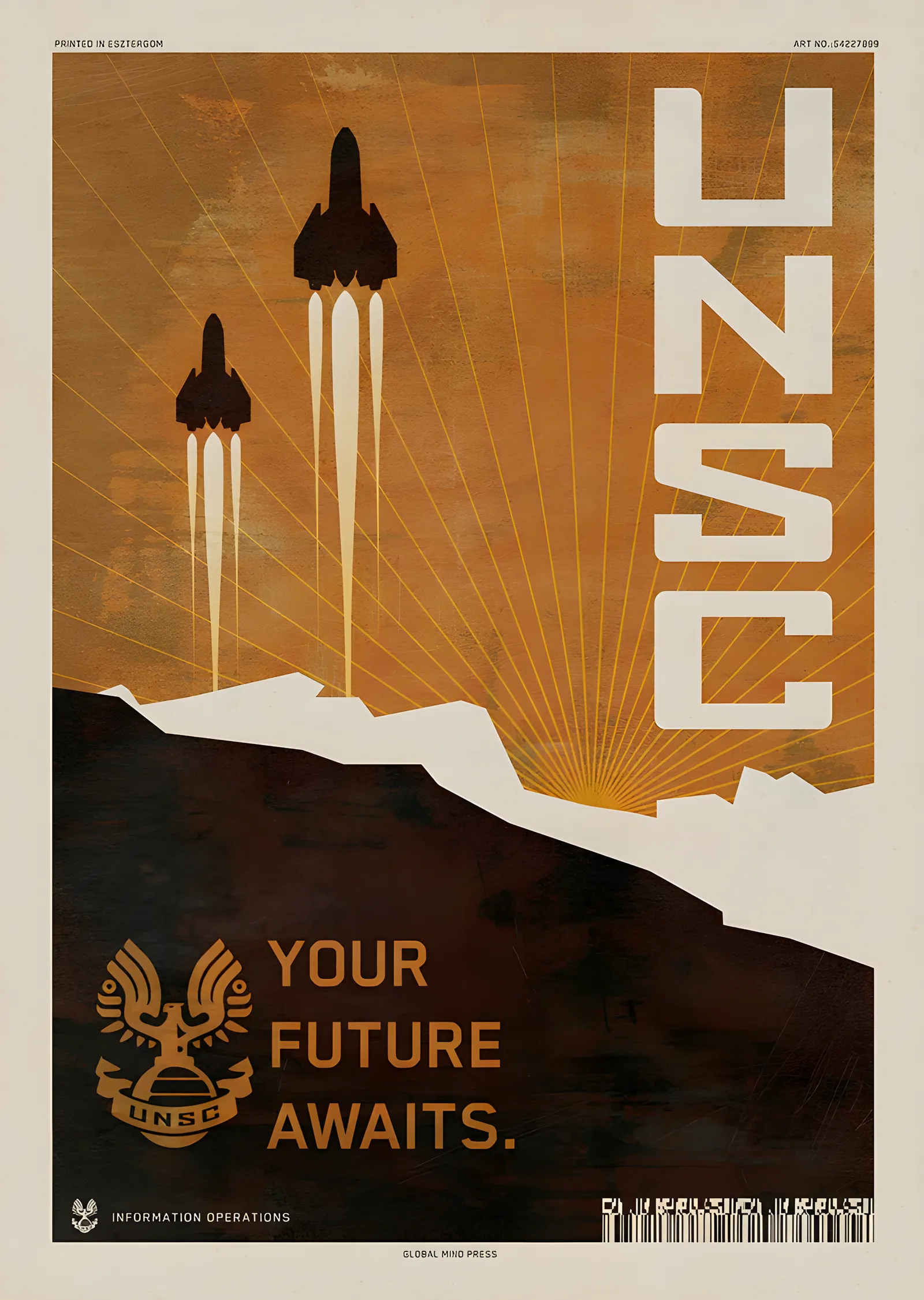 UNSC - Your Future Awaits metal tablo