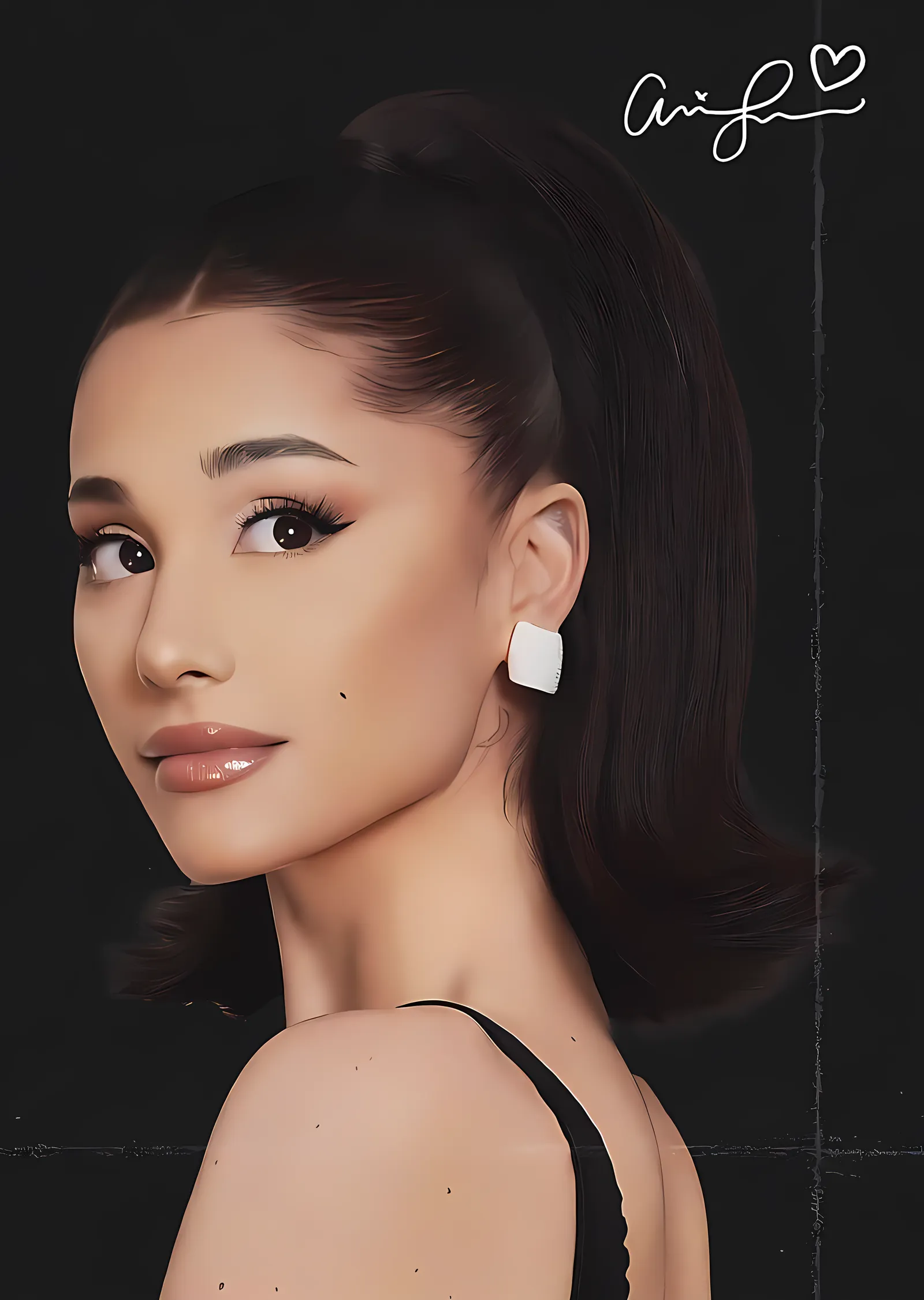 Ariana Grande - Sade Portre metal tablo
