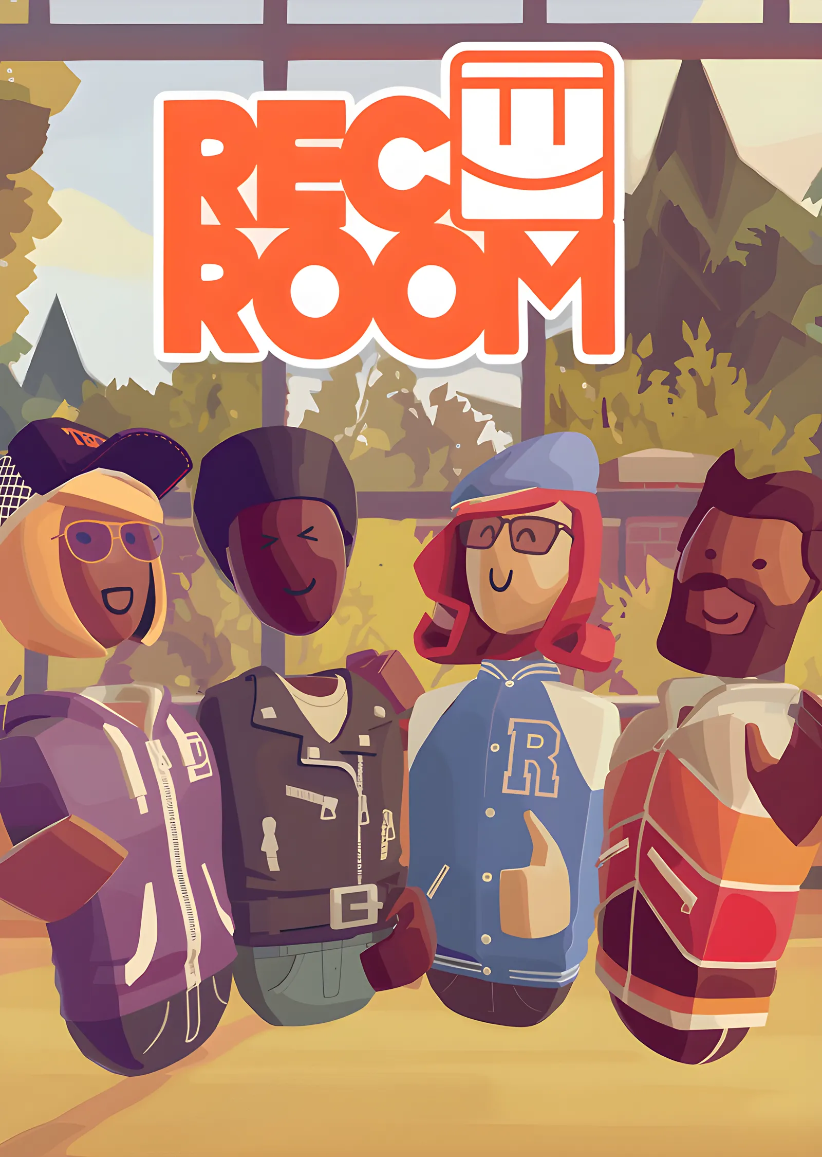Rec Room - Pencere Önünde Grup metal tablo