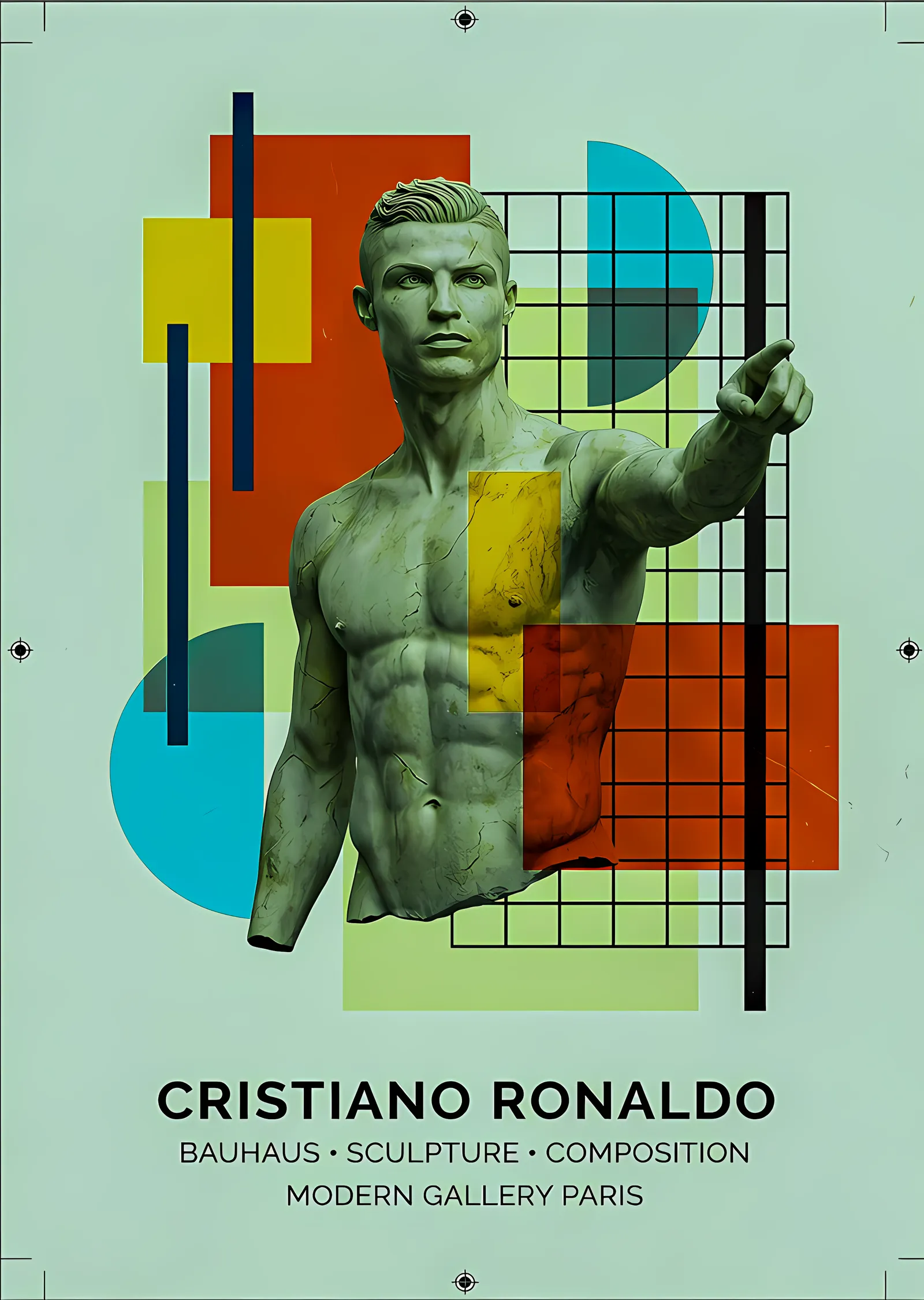 Cristiano Ronaldo - Bauhaus Heykel metal tablo