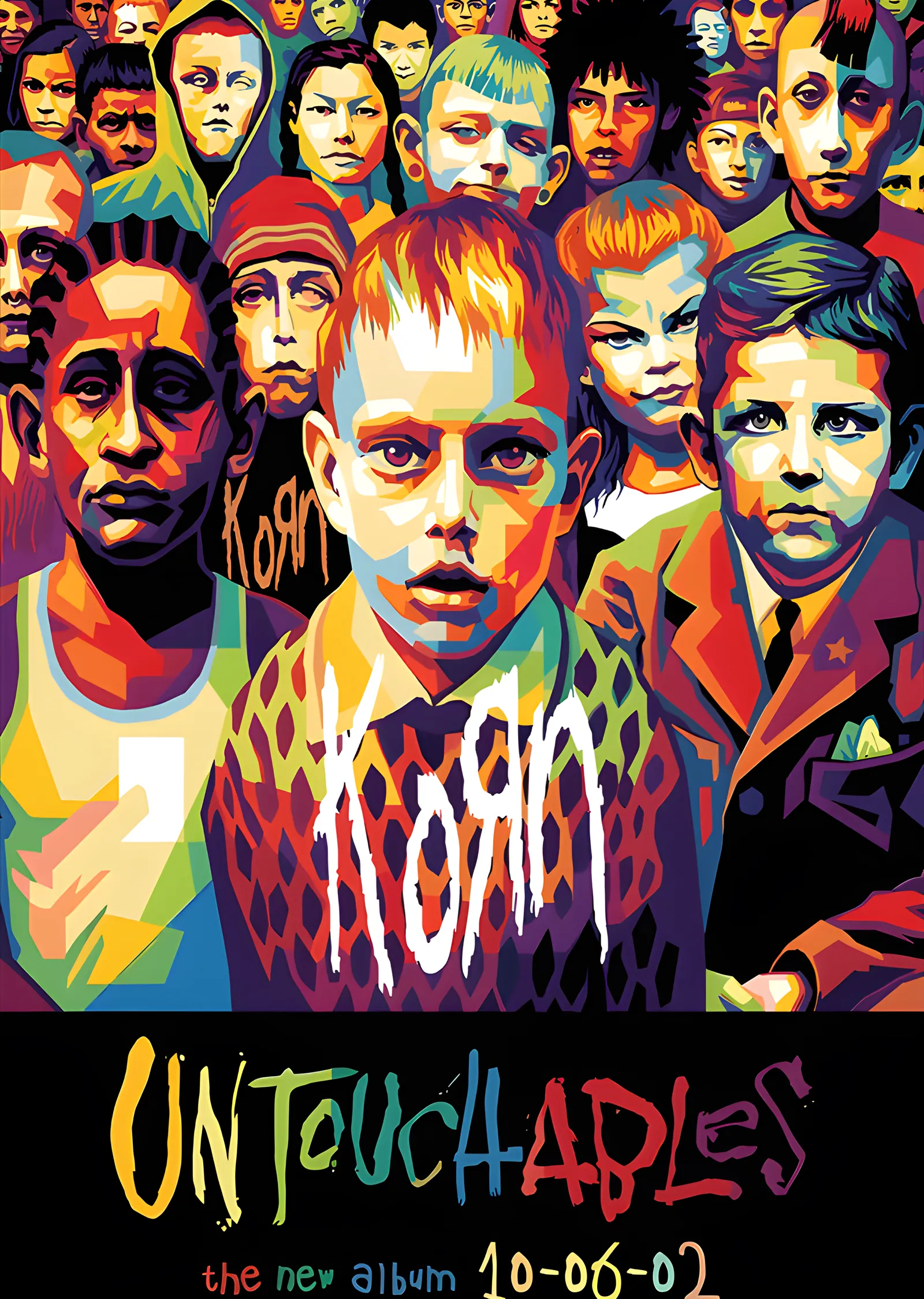 Korn - Untouchables Yüzler metal tablo