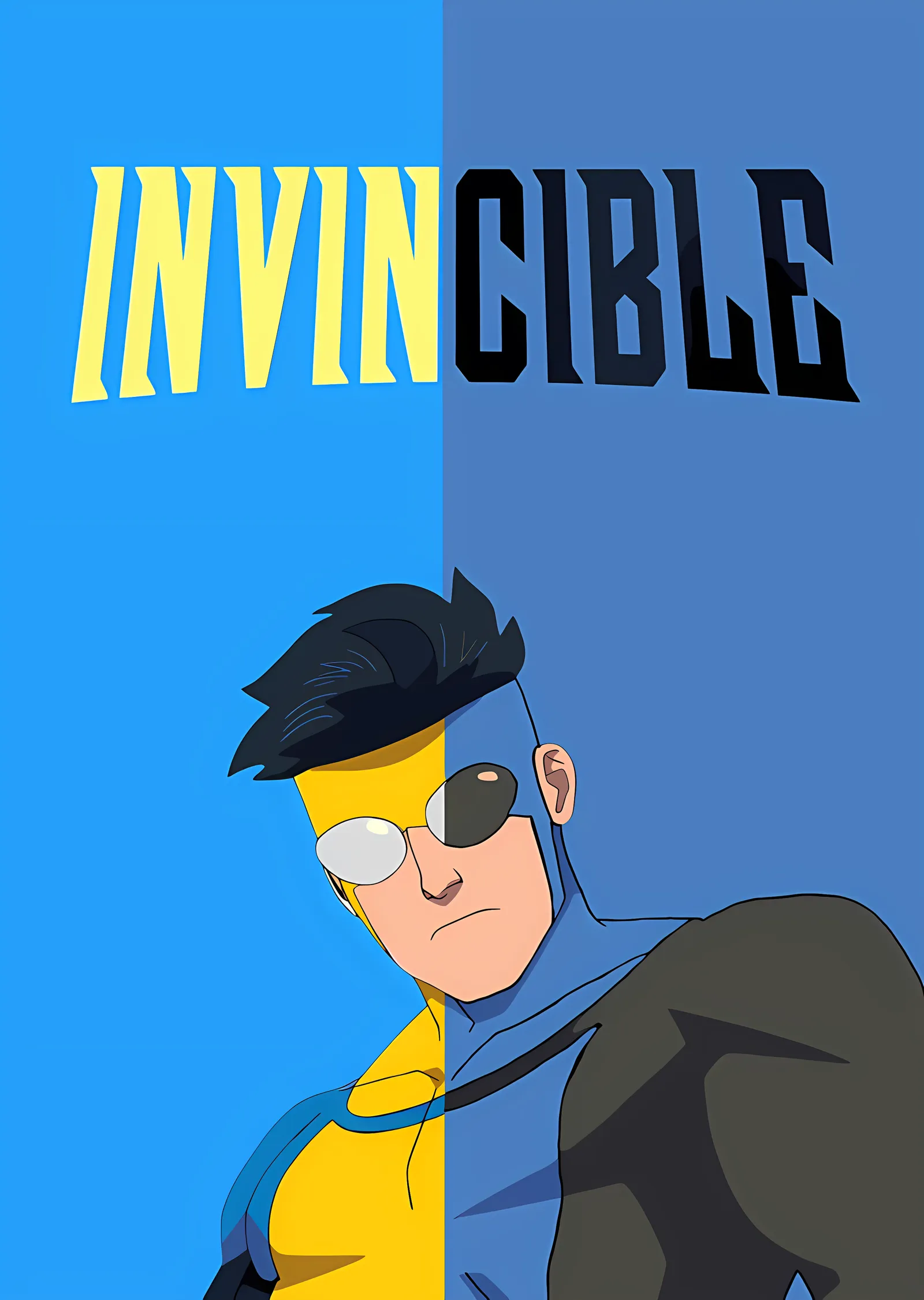 Invincible - İkiye Bölünmüş Mark Grayson metal tablo