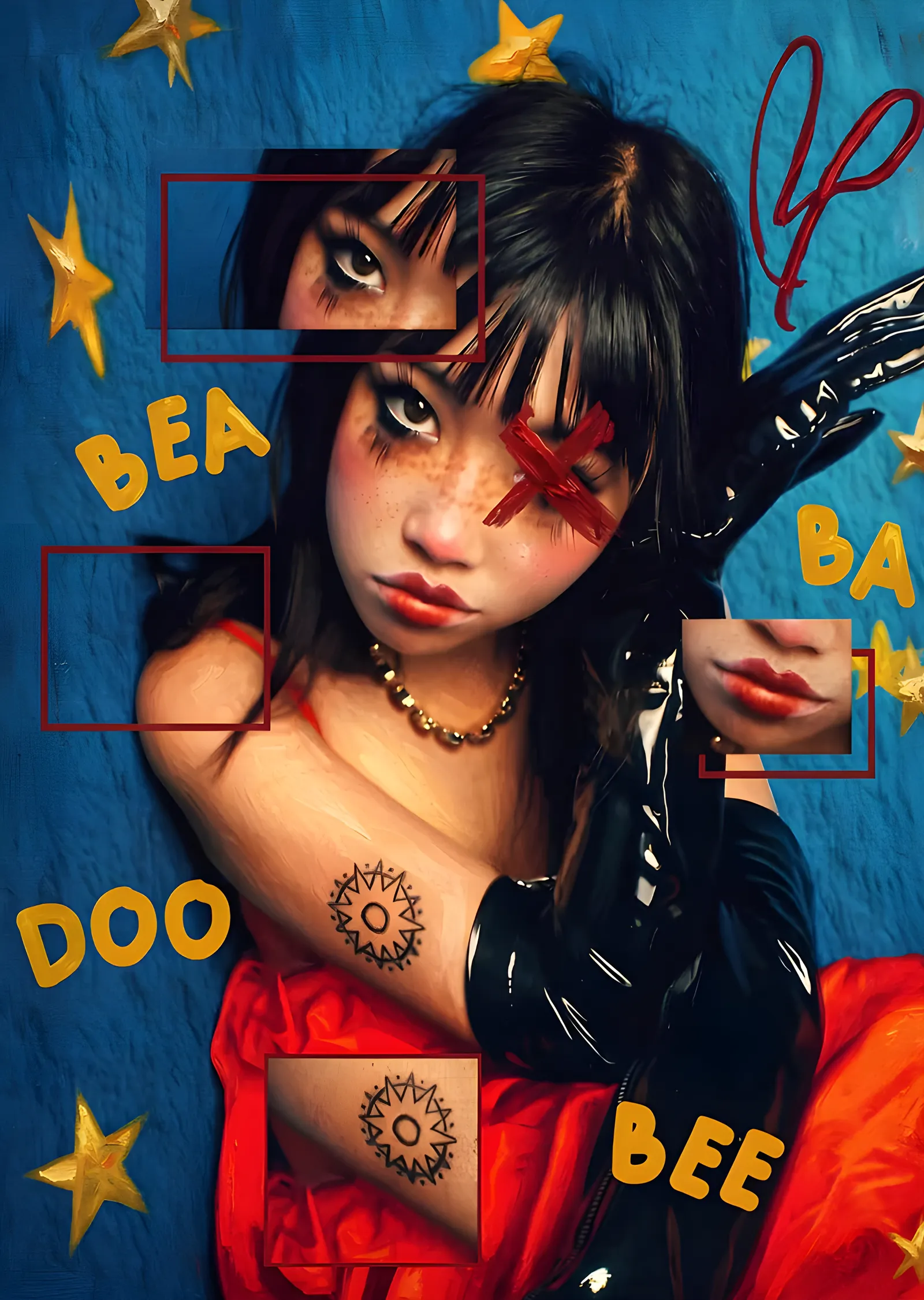 beabadoobee - Kolaj Portre metal tablo