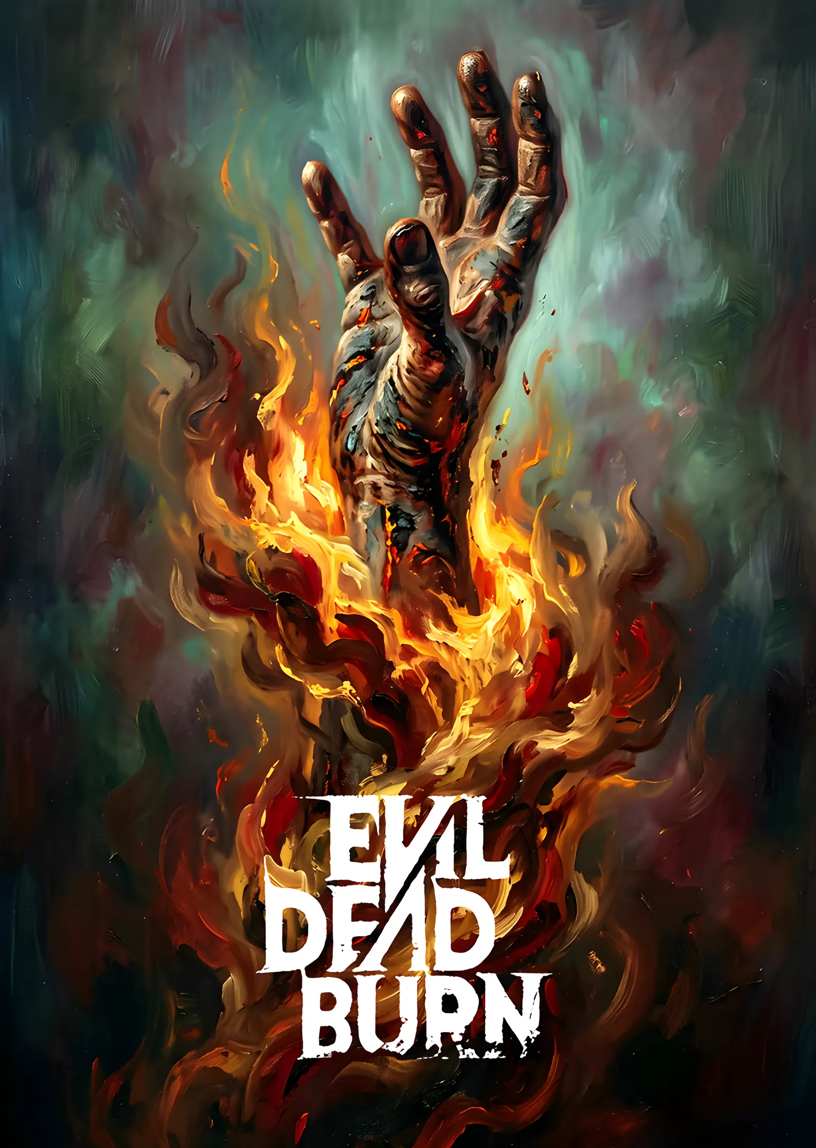 Evil Dead Burn - Alevden Yükselen Kadavra Eli metal tablo