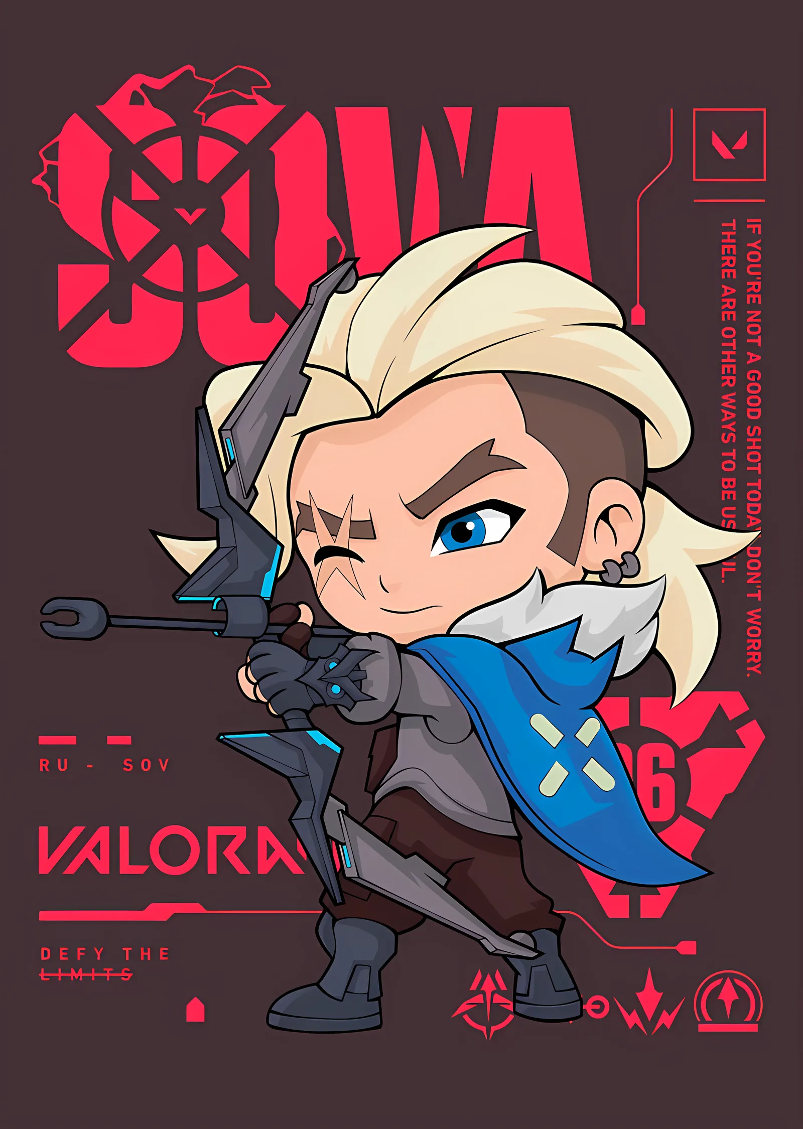 Valorant - Sova Chibi Afişi metal tablo