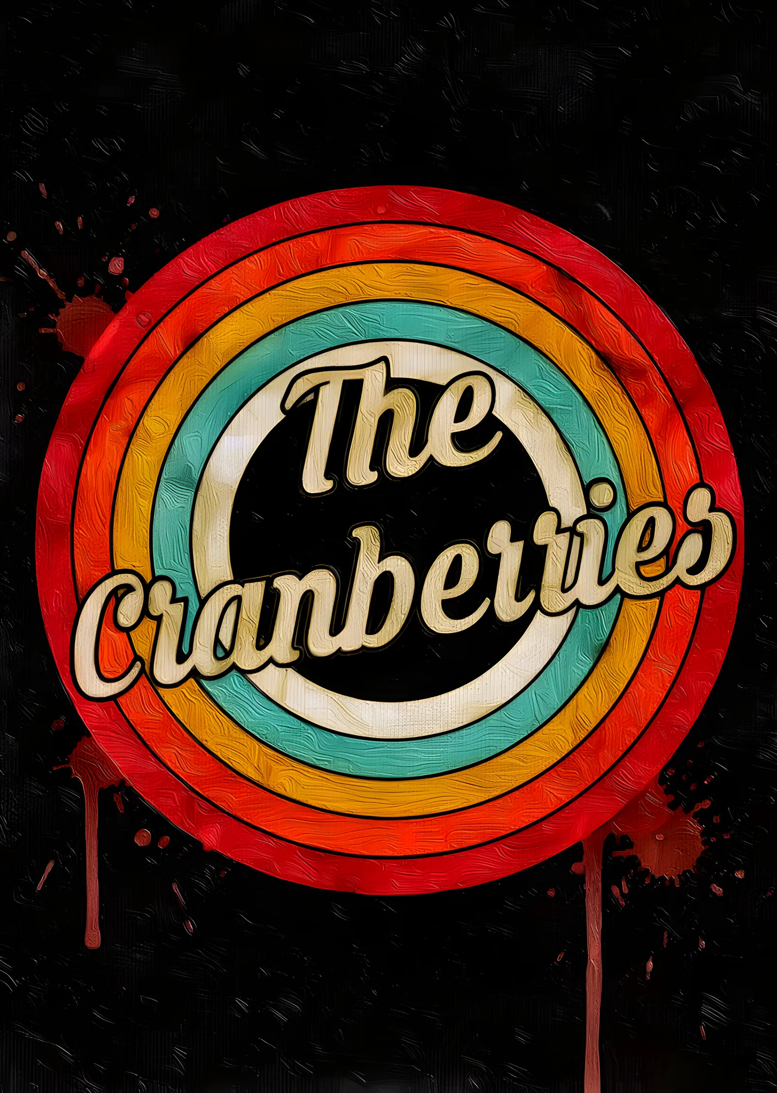 The Cranberries - Retro Daire Logosu metal tablo