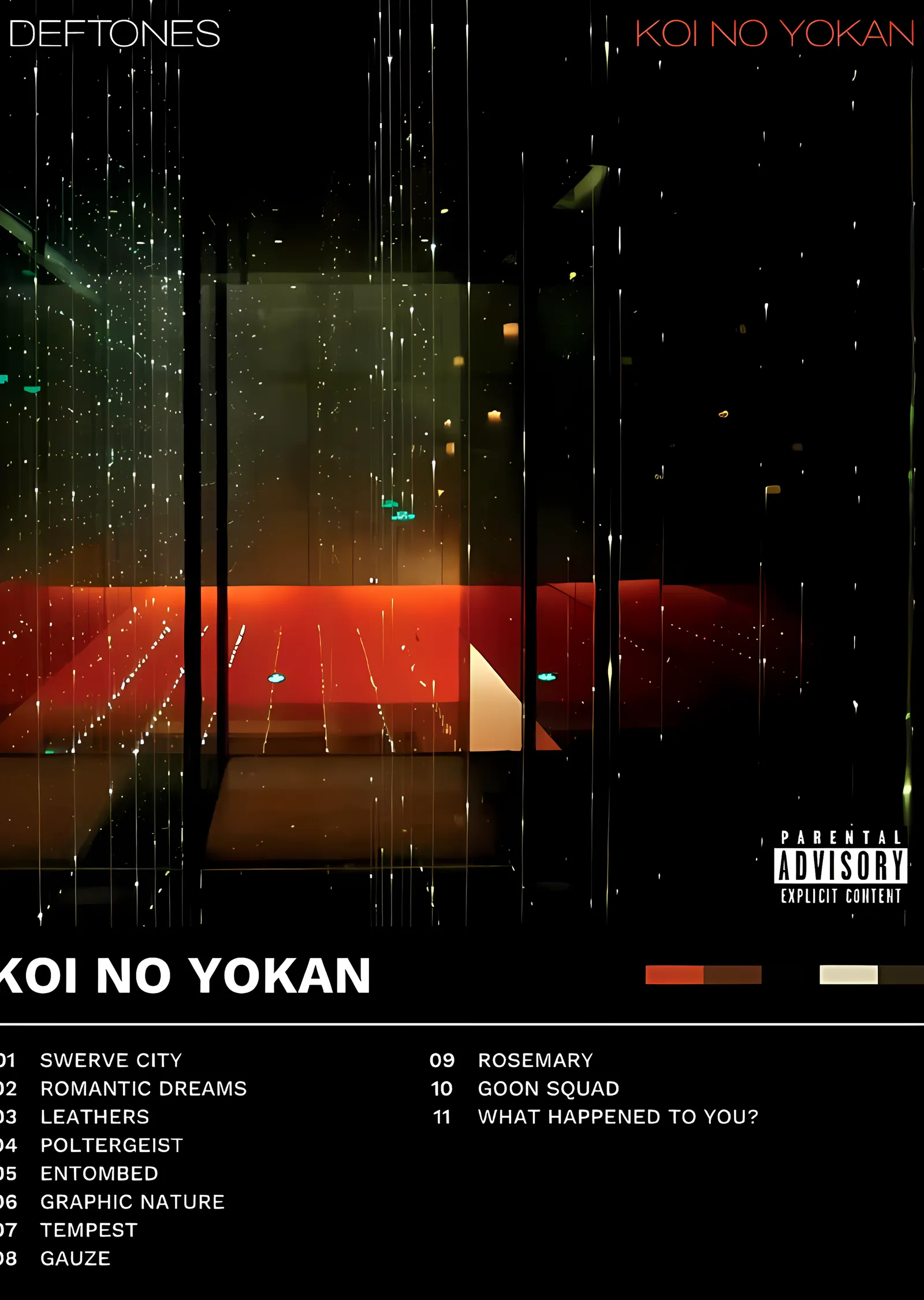 Deftones - Koi No Yokan metal tablo