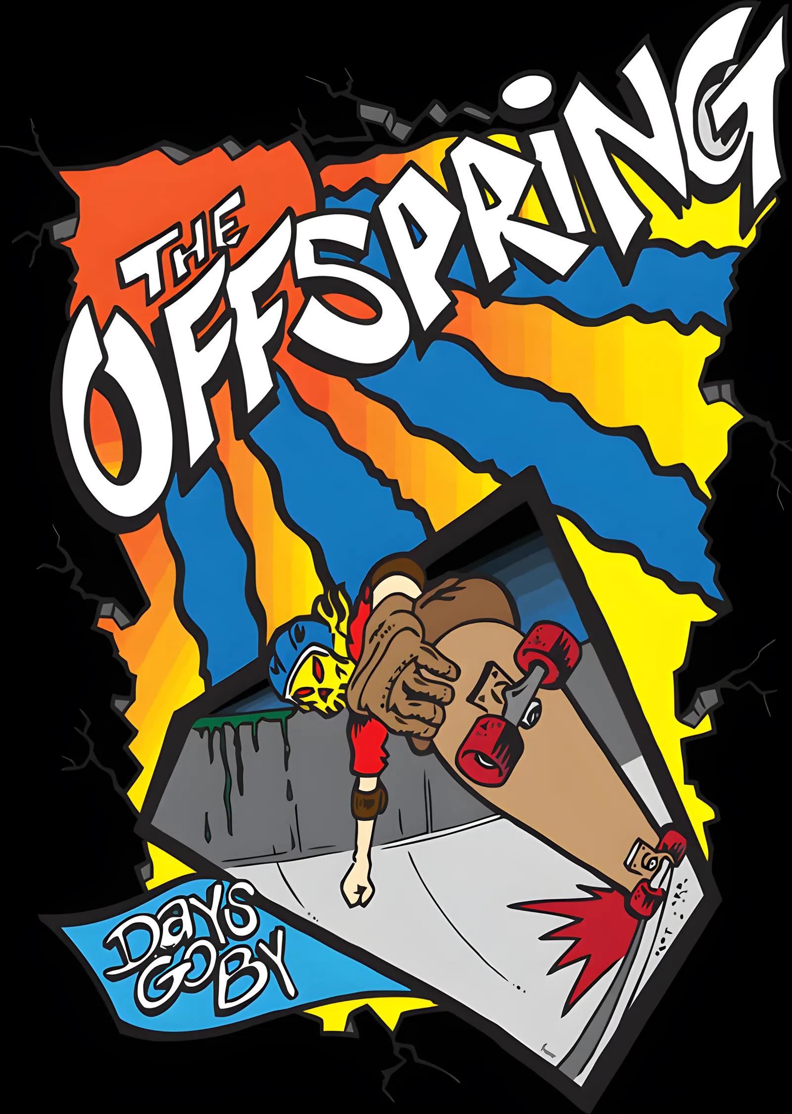 The Offspring - Days Go By Kaykay Çizimi metal tablo