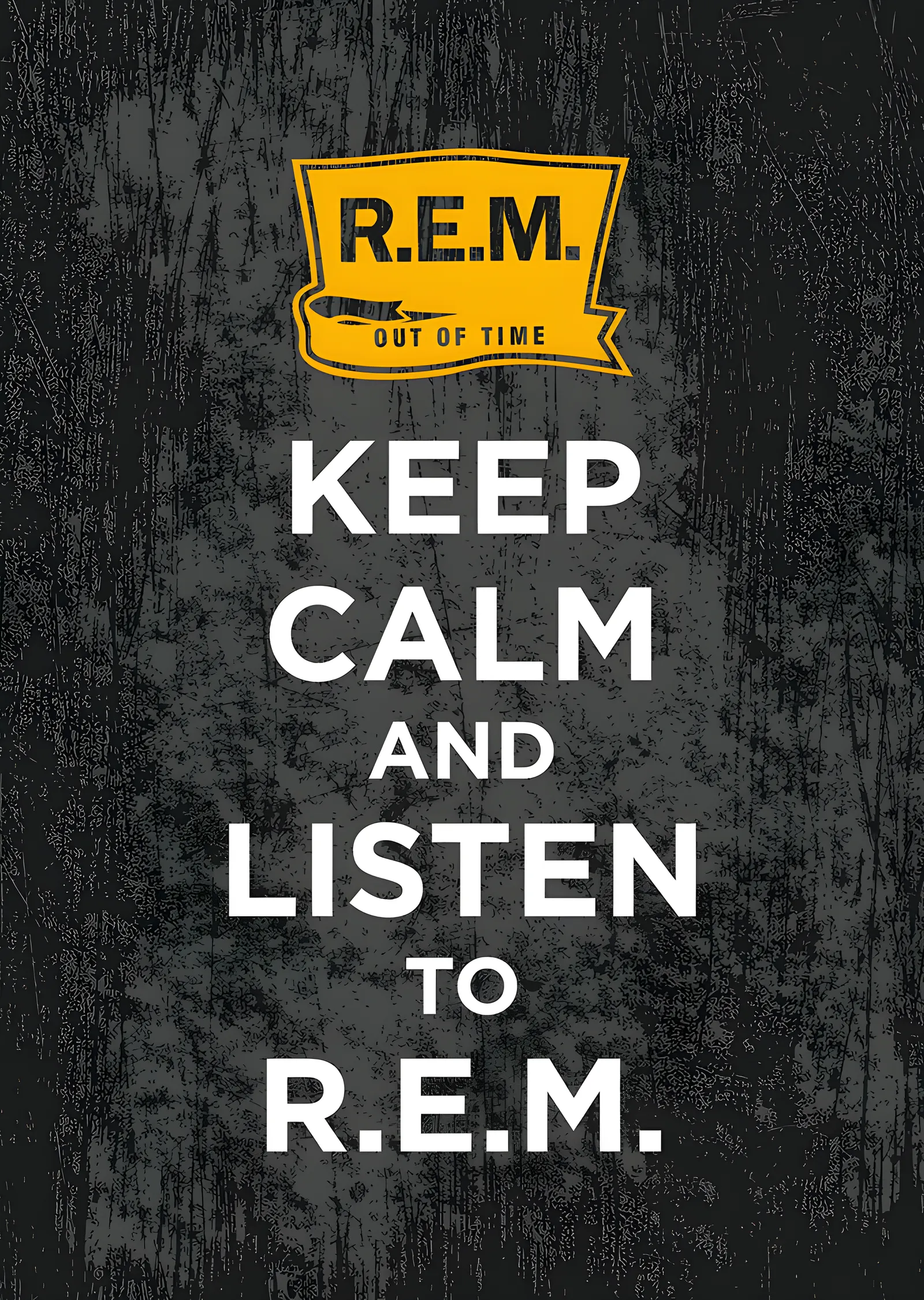 R.E.M. - Keep Calm Afişi metal tablo