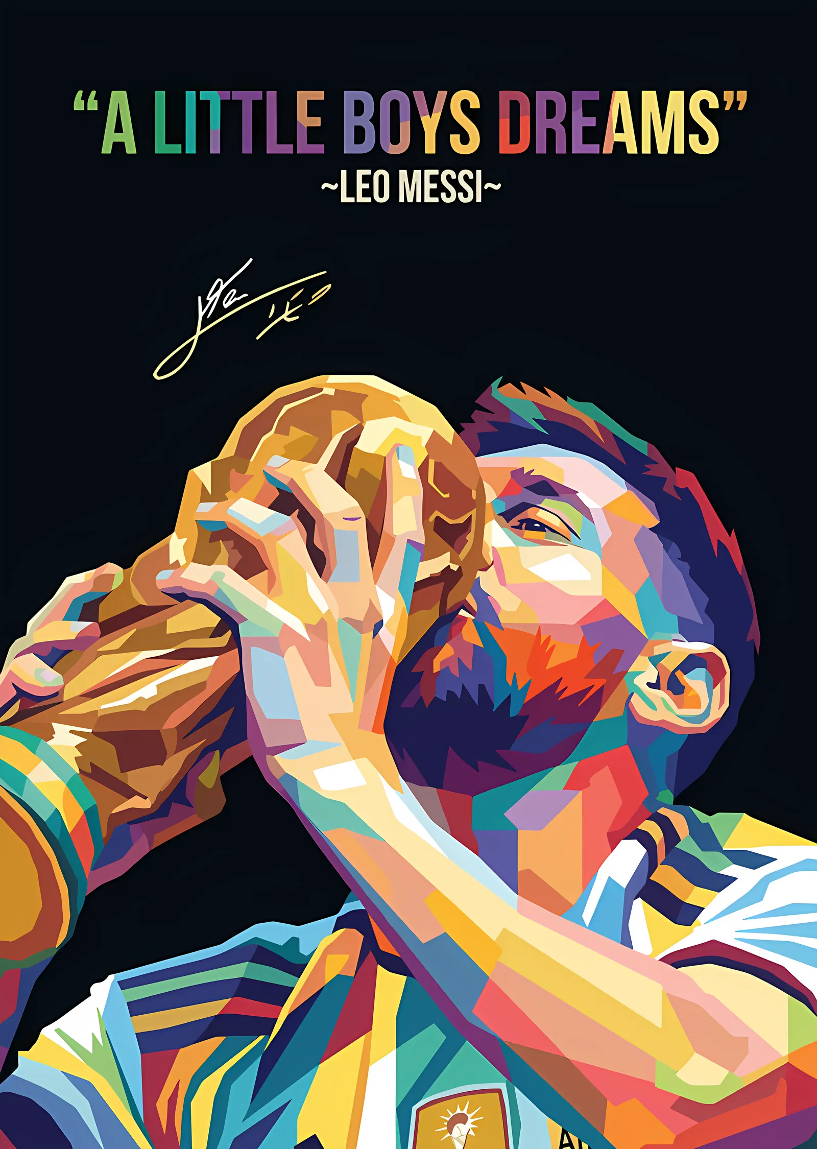 Lionel Messi - Dünya Kupası Öpücüğü metal tablo
