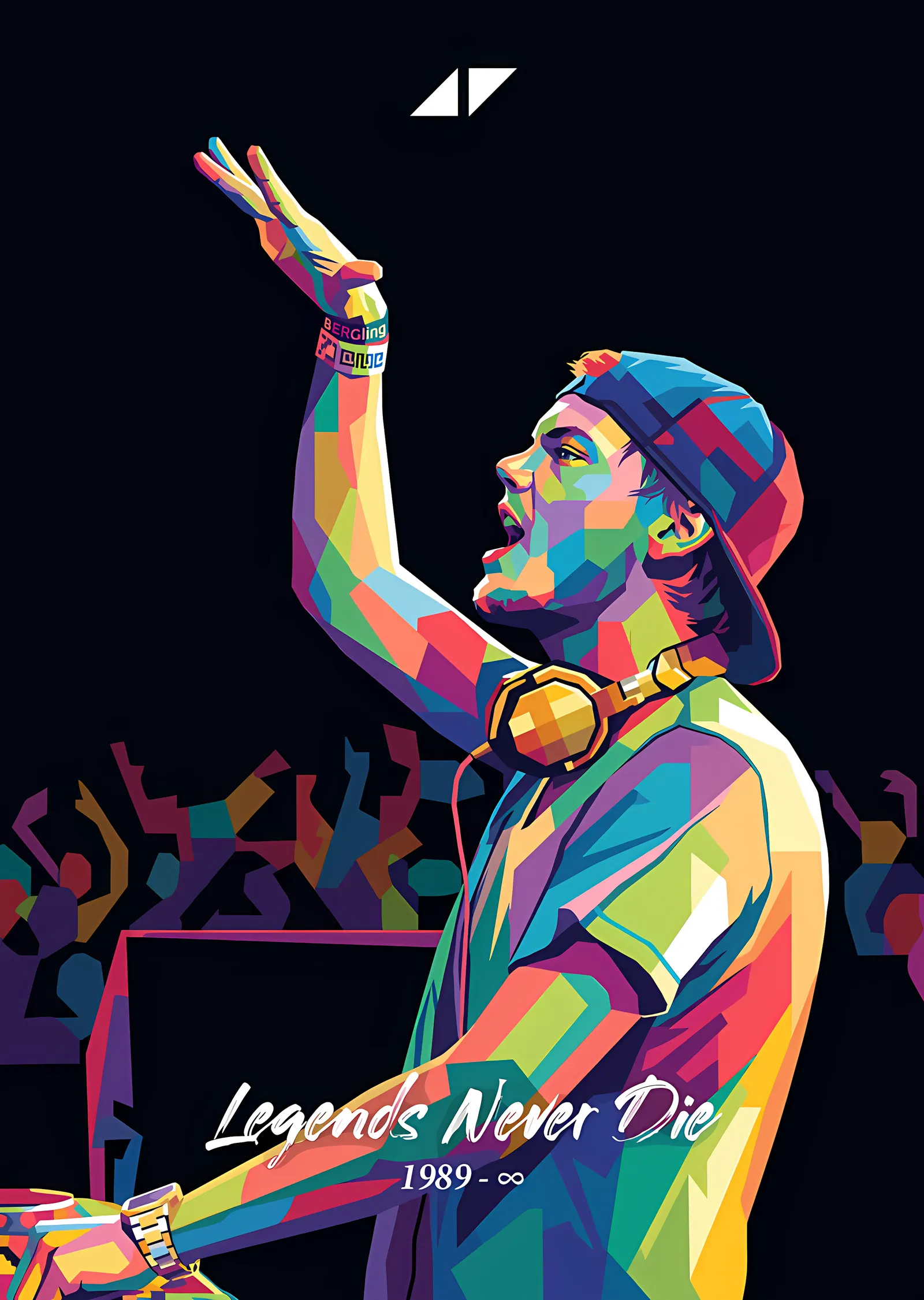 Avicii - Legends Never Die Afişi metal tablo