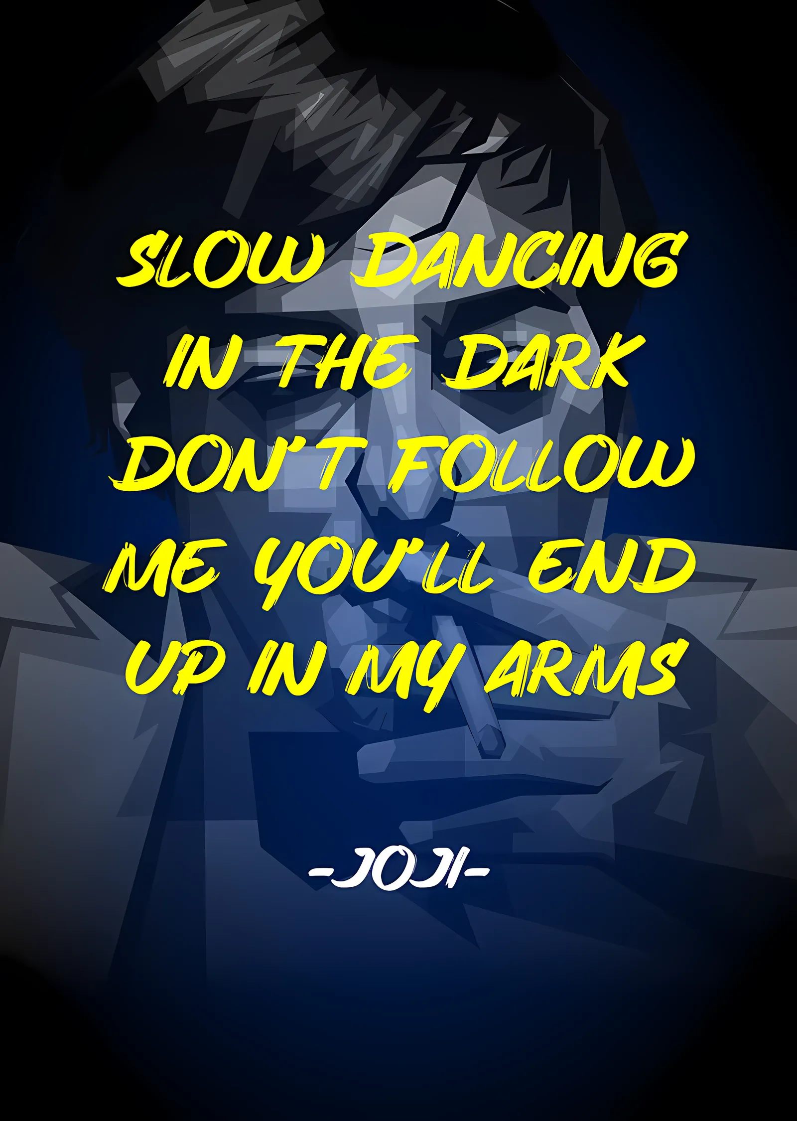 Joji - Slow Dancing in the Dark Sözleri metal tablo