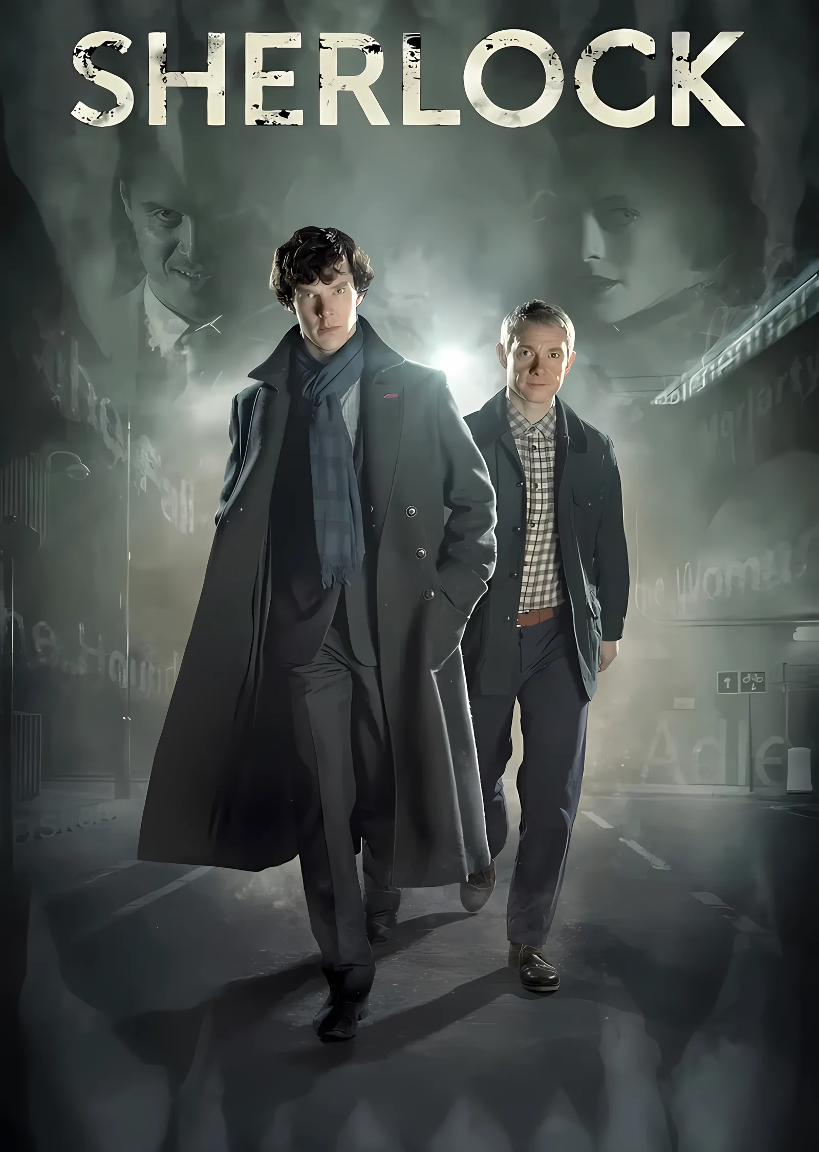 Sherlock - Sokakta İkili metal tablo