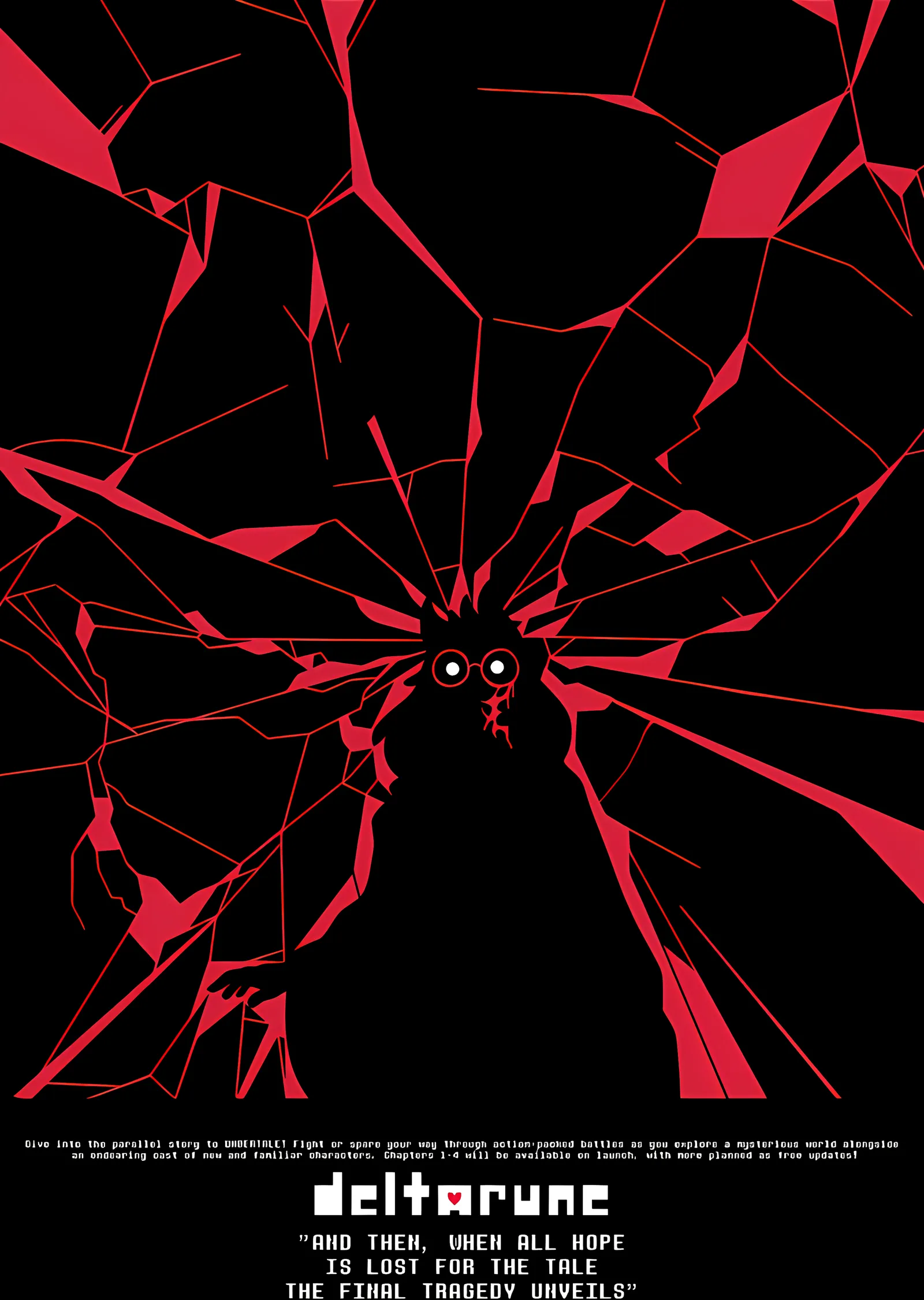 Deltarune - Kırmızı Çatlaklarda Gözler metal tablo