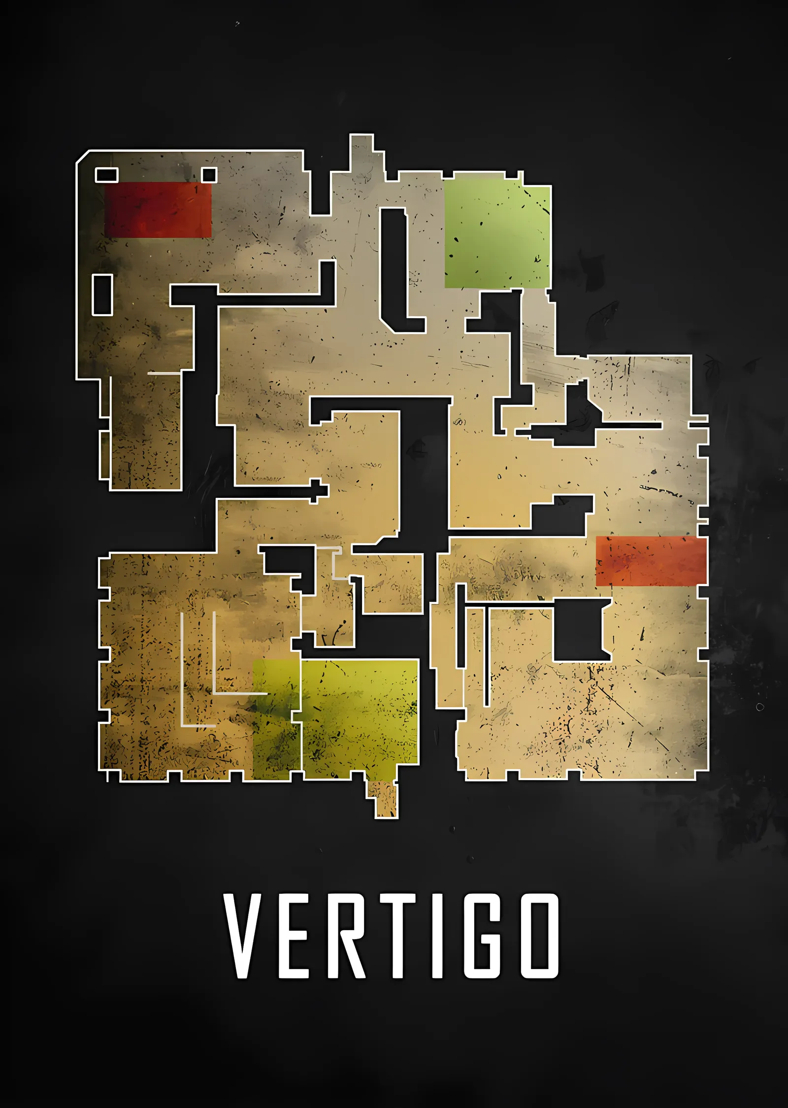 Counter-Strike Vertigo - Harita Planı metal tablo