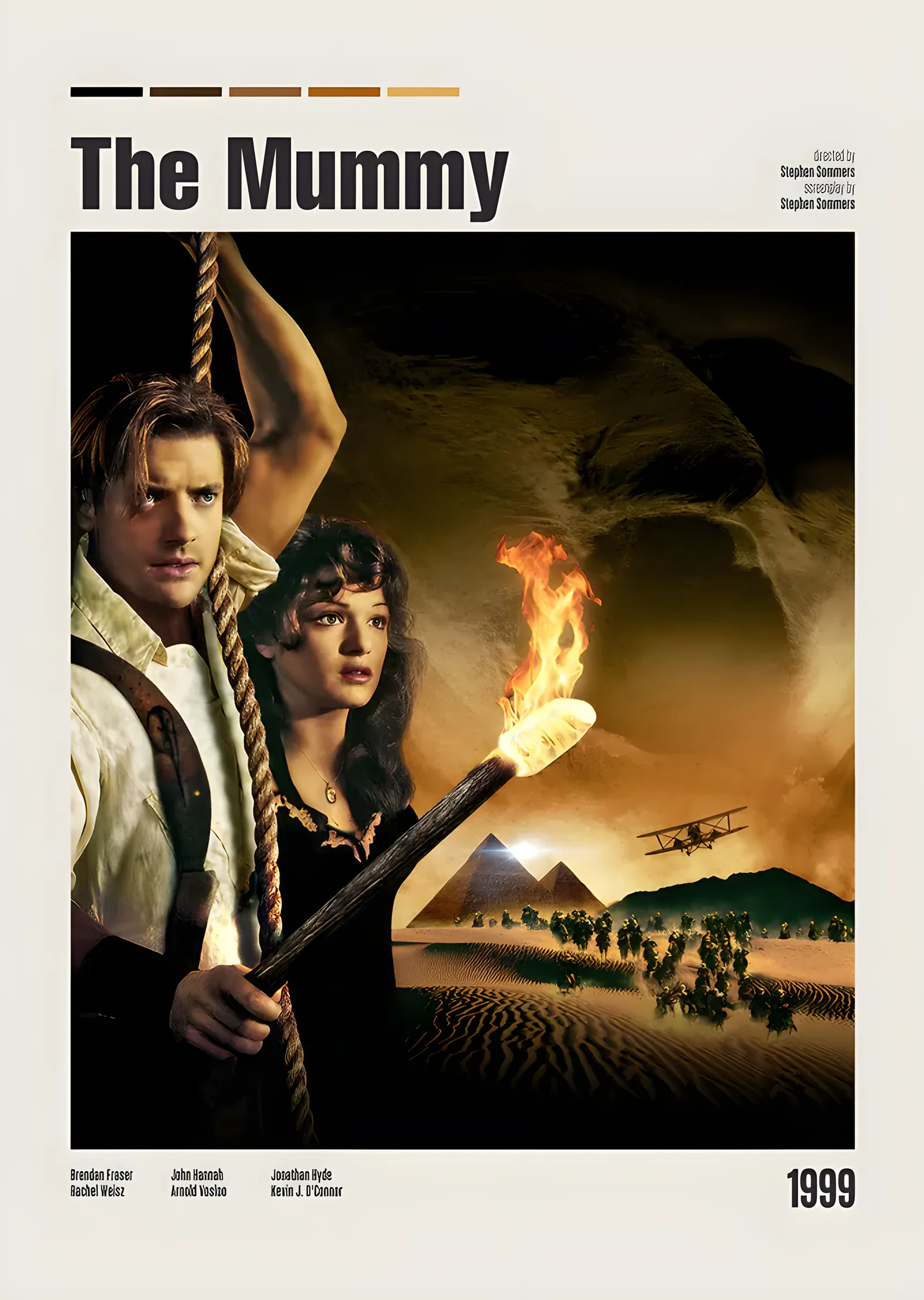 The Mummy - Çölde Meşale metal tablo
