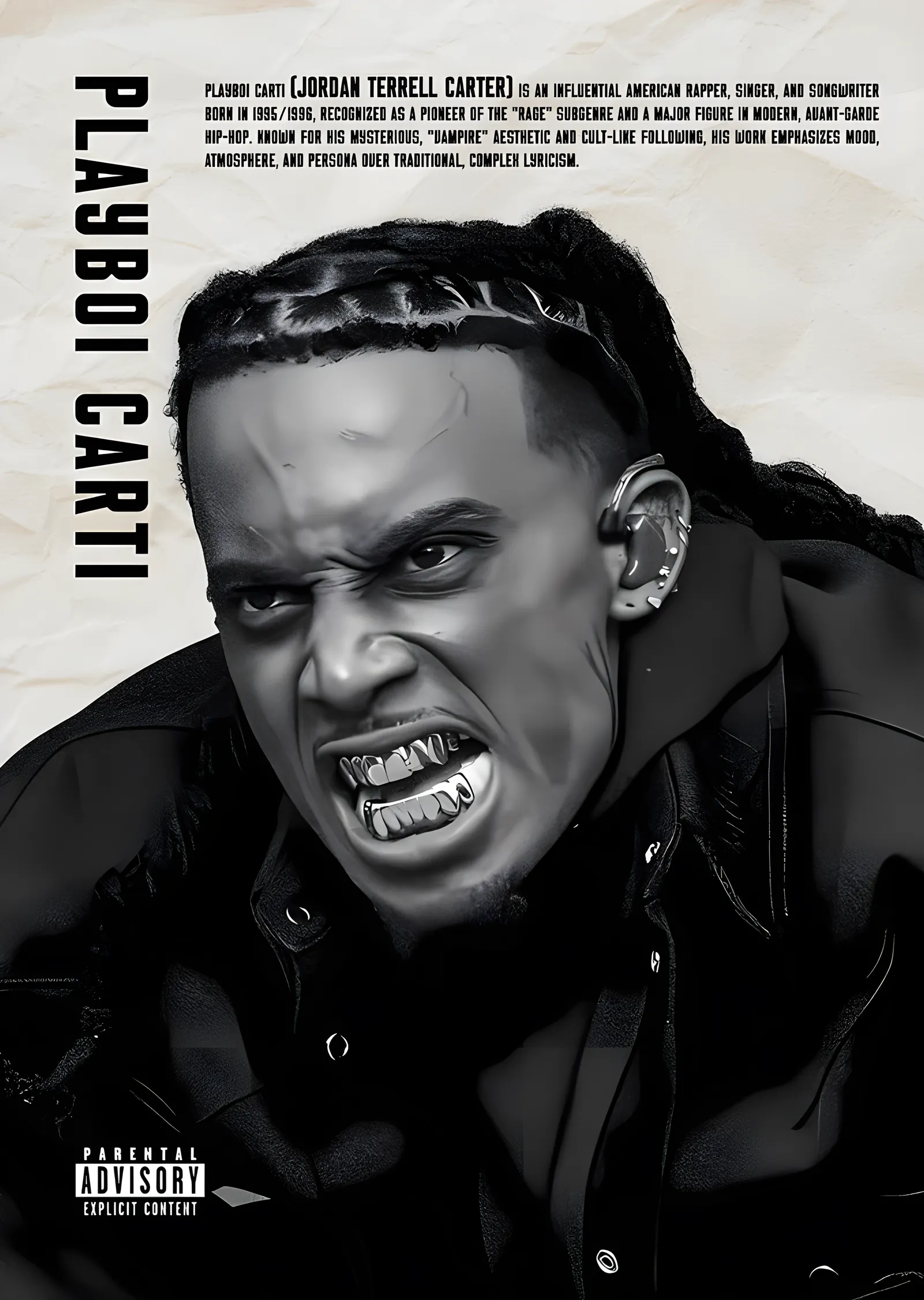 Playboi Carti - Vampir Dişleri metal tablo