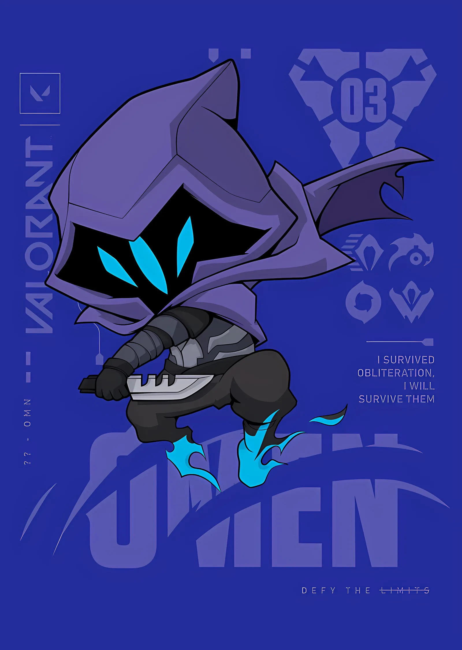 Valorant - Omen Chibi Afişi metal tablo