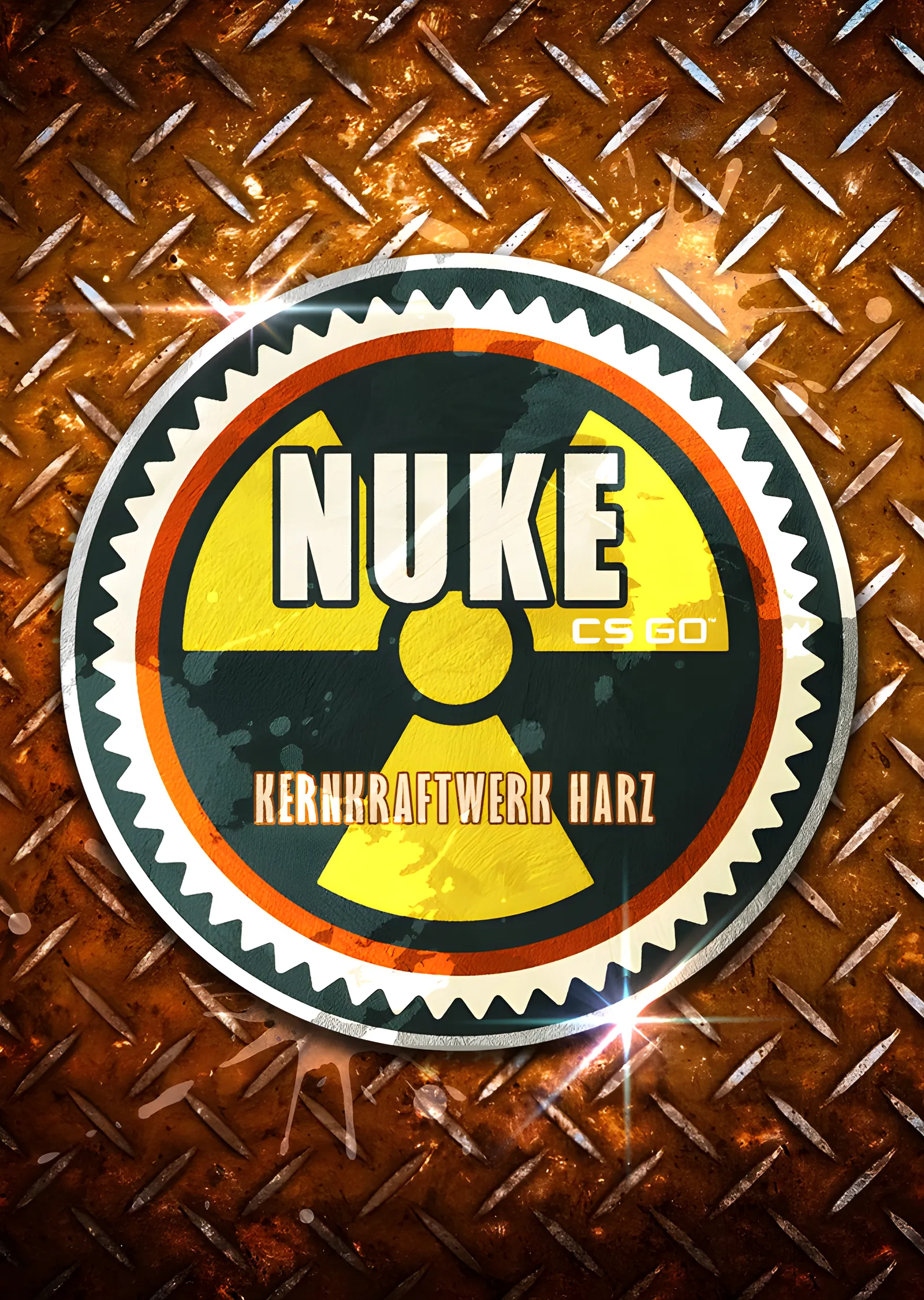 Counter-Strike Nuke - Radyasyon Rozeti metal tablo