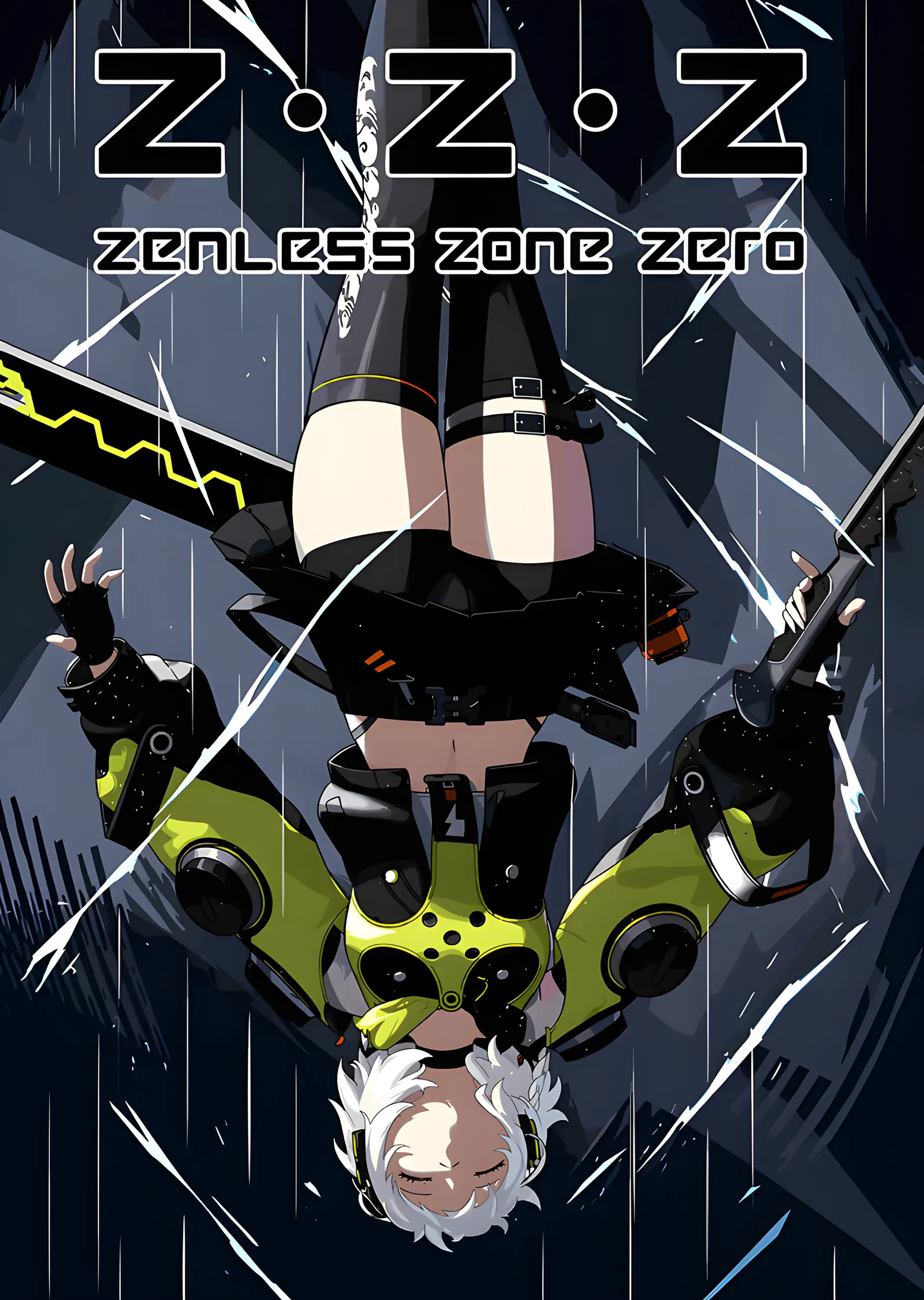 Zenless Zone Zero - Sarı Grafik metal tablo